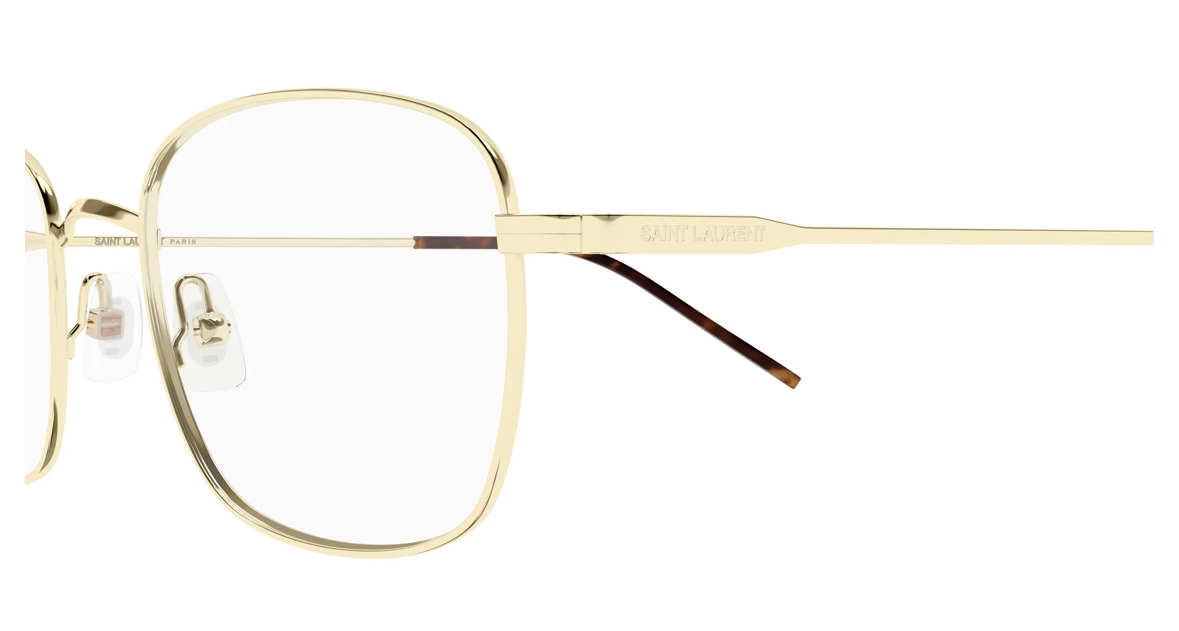 SAINT LAURENT SL 887 003 Montature da vista Metallo Oro Trasparente Rotonda - immagine 3