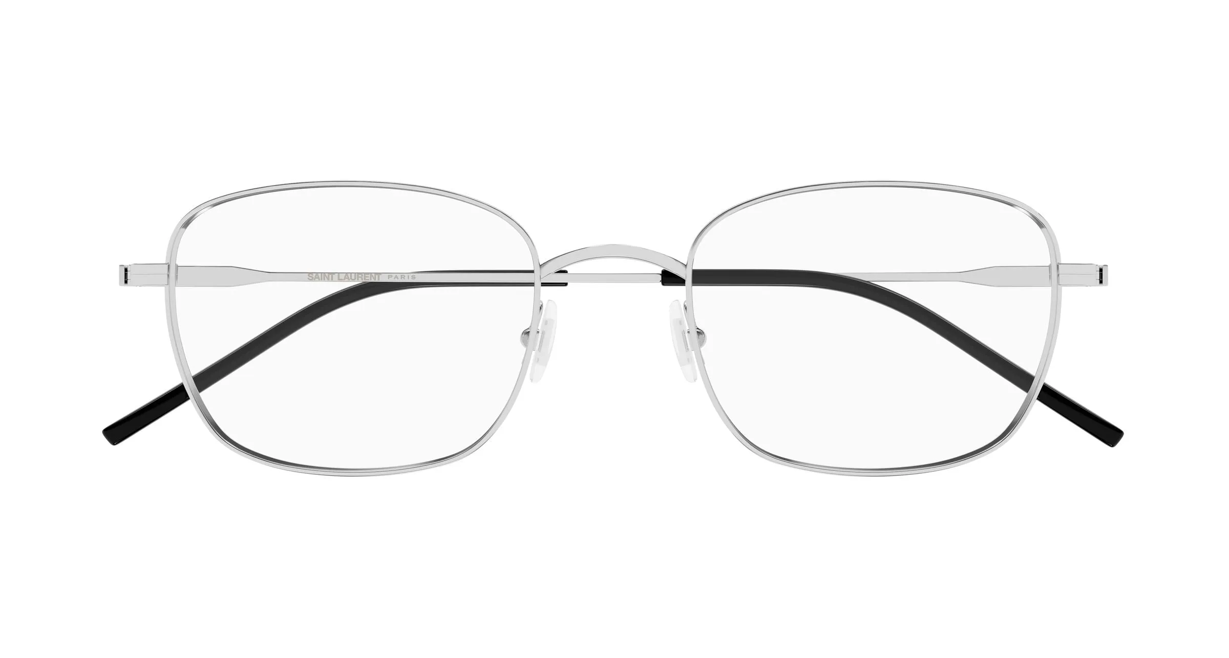 SAINT LAURENT SL 887 002 Montature da vista Metallo Argento Trasparente Rotonda - immagine 2