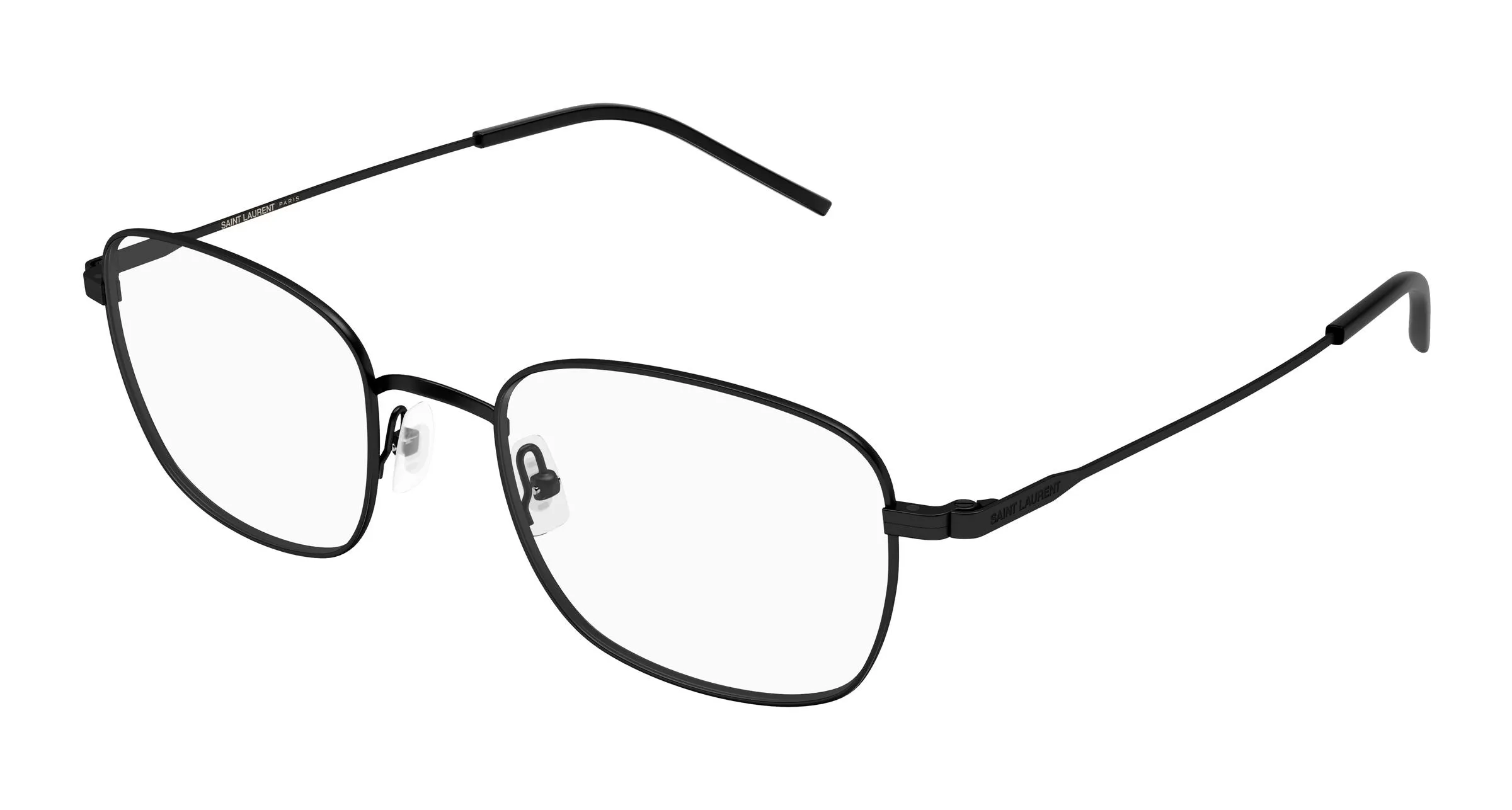 SAINT LAURENT SL 887 001 Montature da vista Metallo Nero Trasparente Rotonda - immagine 1