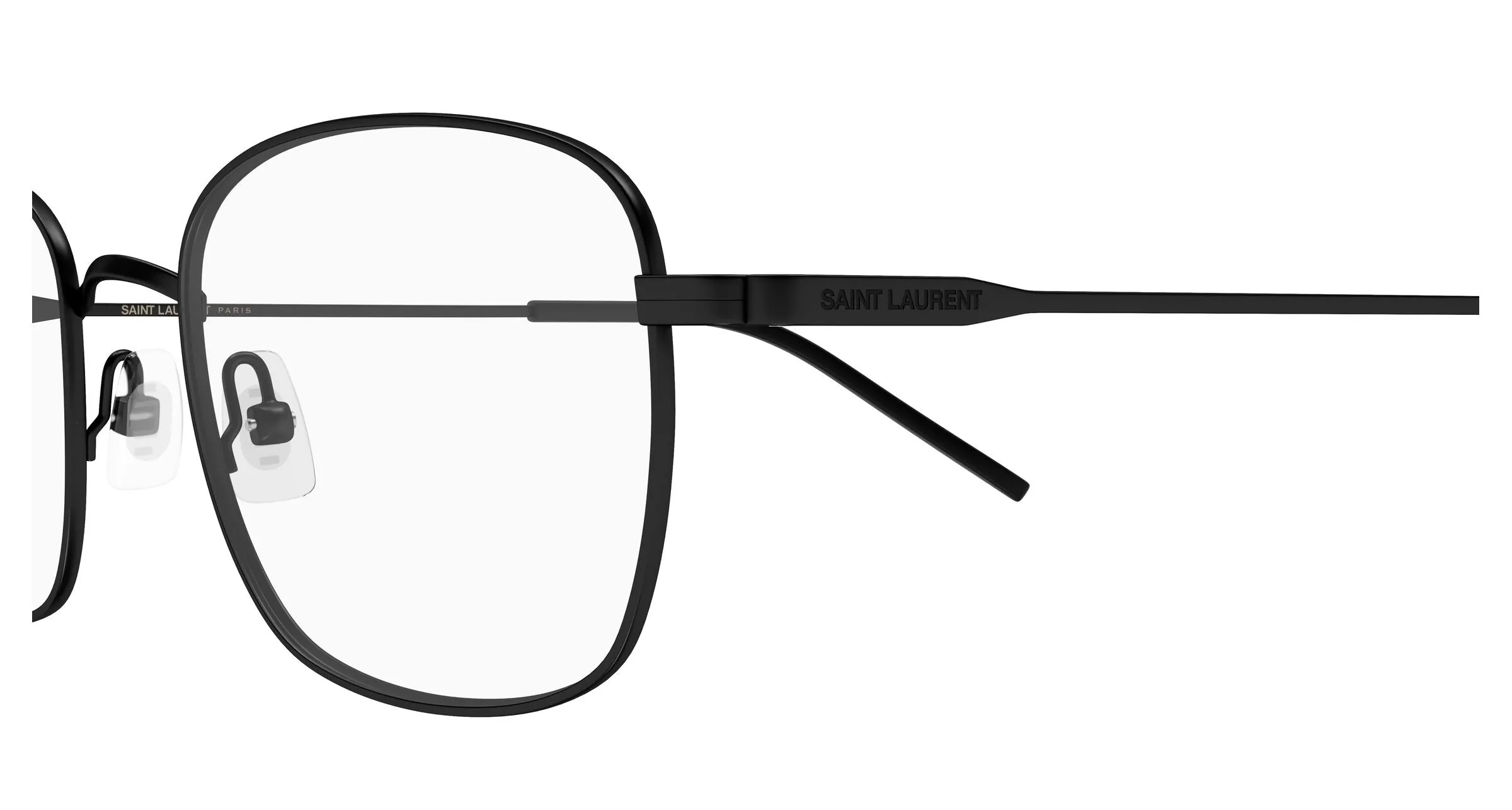 SAINT LAURENT SL 887 001 Montature da vista Metallo Nero Trasparente Rotonda - immagine 3