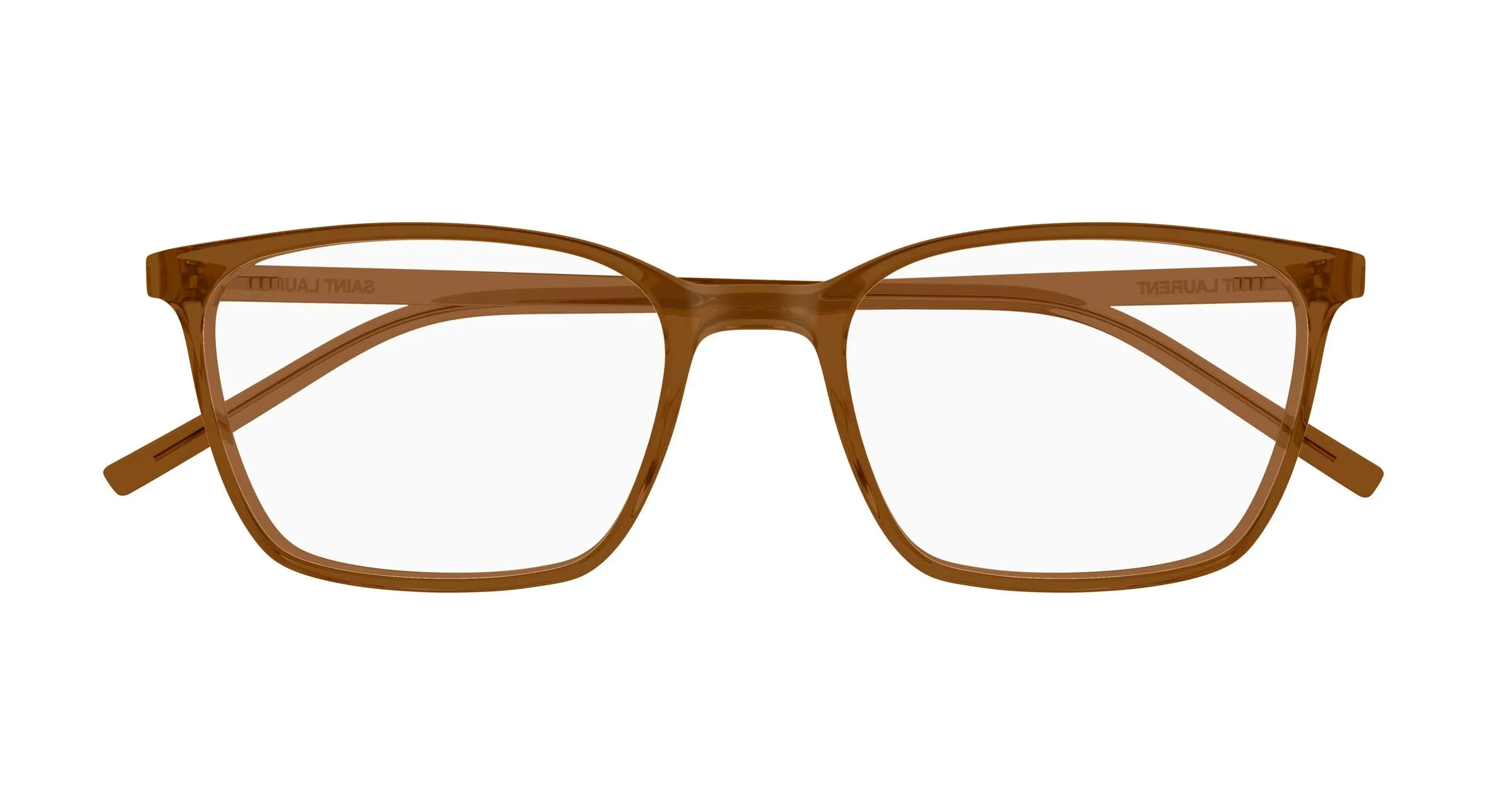 SAINT LAURENT SL 885 006 Montature da vista Bio-iniettato Marrone Trasparente Squadrata - immagine 2