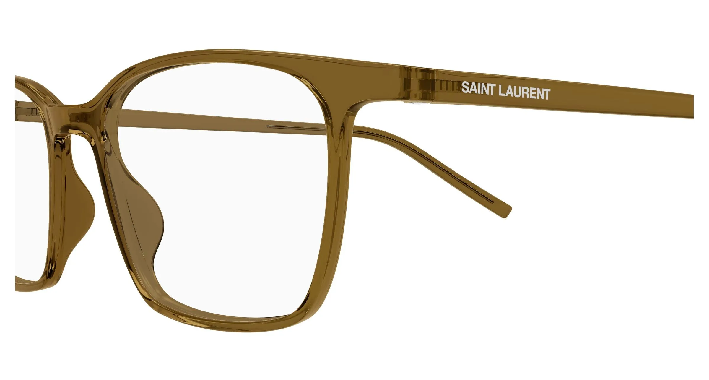 SAINT LAURENT SL 885 005 Montature da vista Bio-iniettato Marrone Trasparente Squadrata - immagine 3