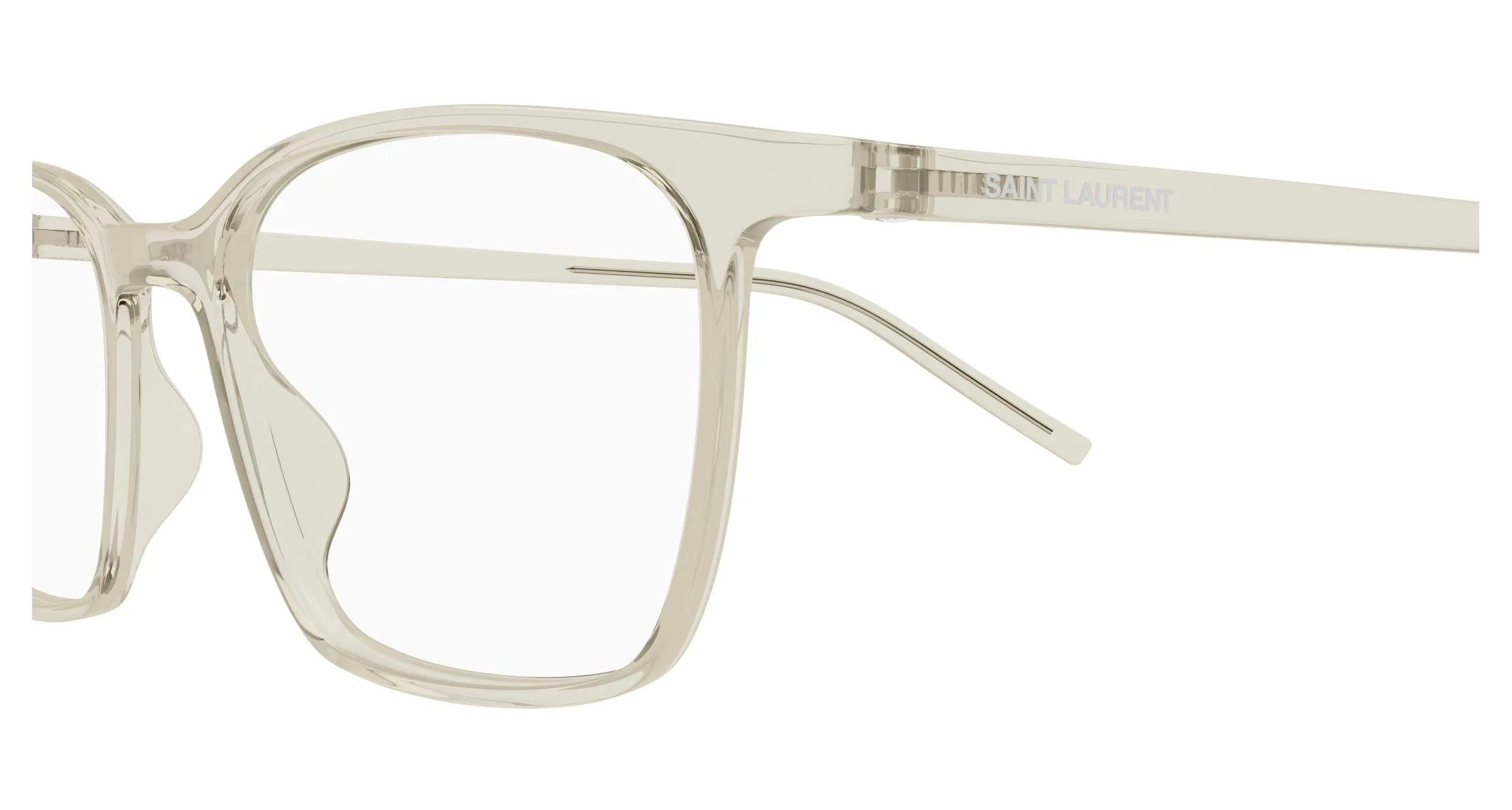 SAINT LAURENT SL 885 004 Montature da vista Bio-iniettato Beige Trasparente Squadrata - immagine 3