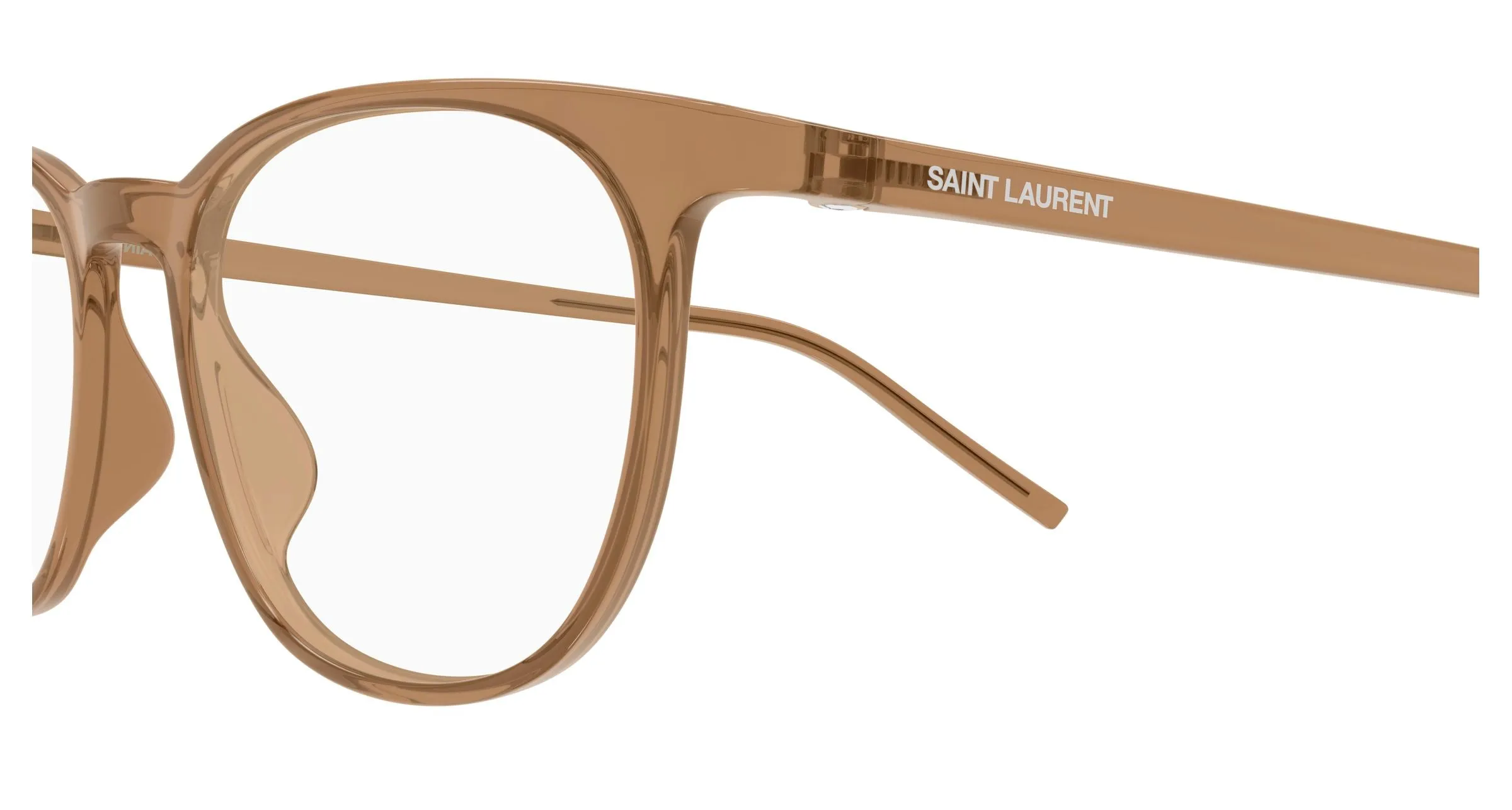 SAINT LAURENT SL 884 006 Montature da vista Bio-iniettato Marrone Trasparente Rotonda - immagine 3