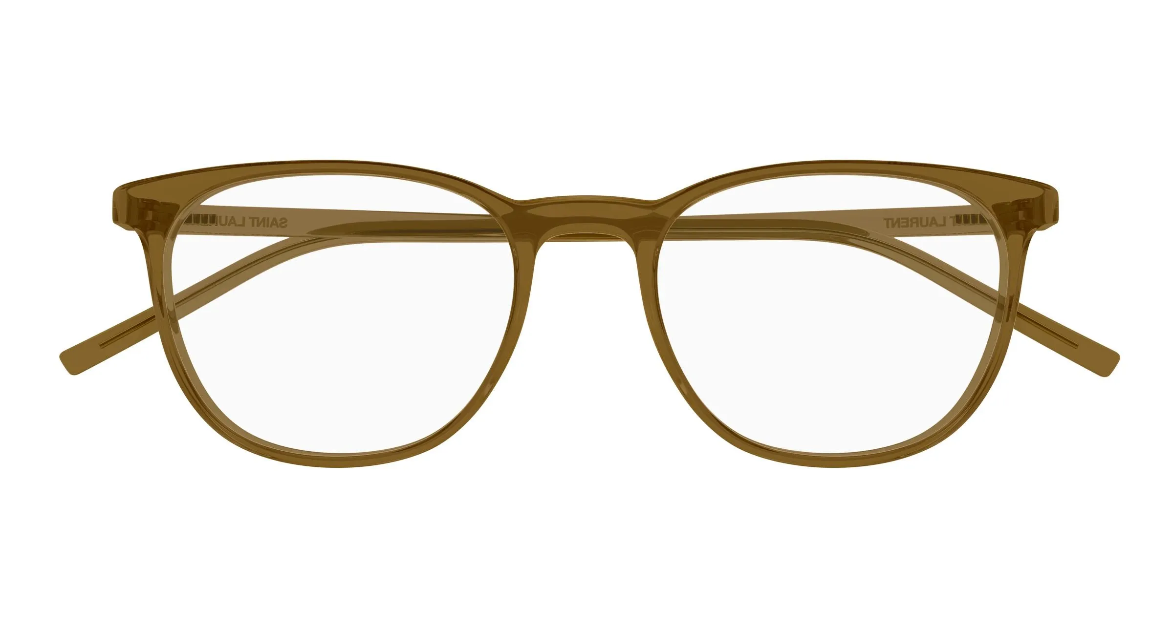 SAINT LAURENT SL 884 005 Montature da vista Bio-iniettato Marrone Trasparente Rotonda - immagine 2