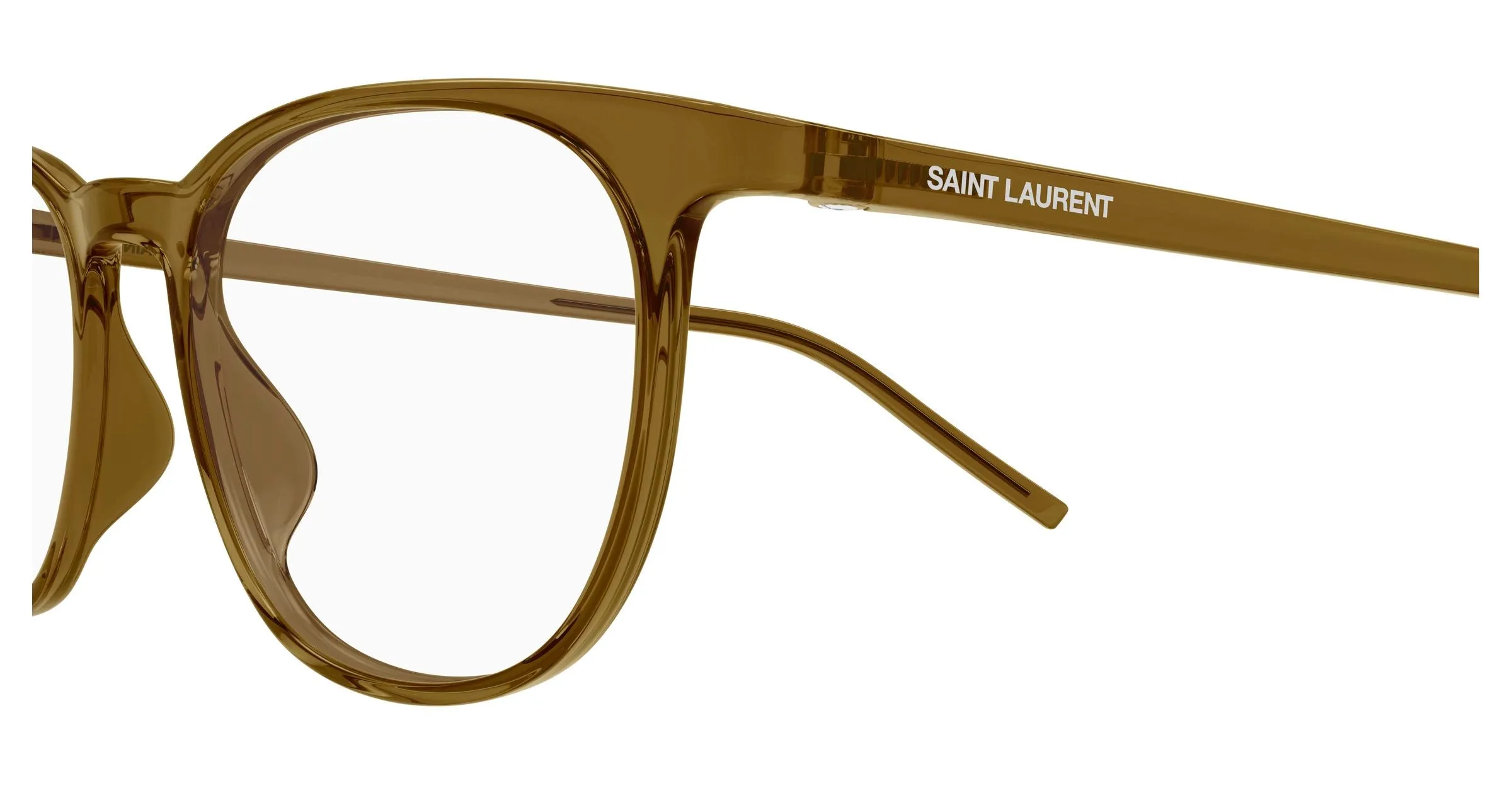 SAINT LAURENT SL 884 005 Montature da vista Bio-iniettato Marrone Trasparente Rotonda - immagine 3
