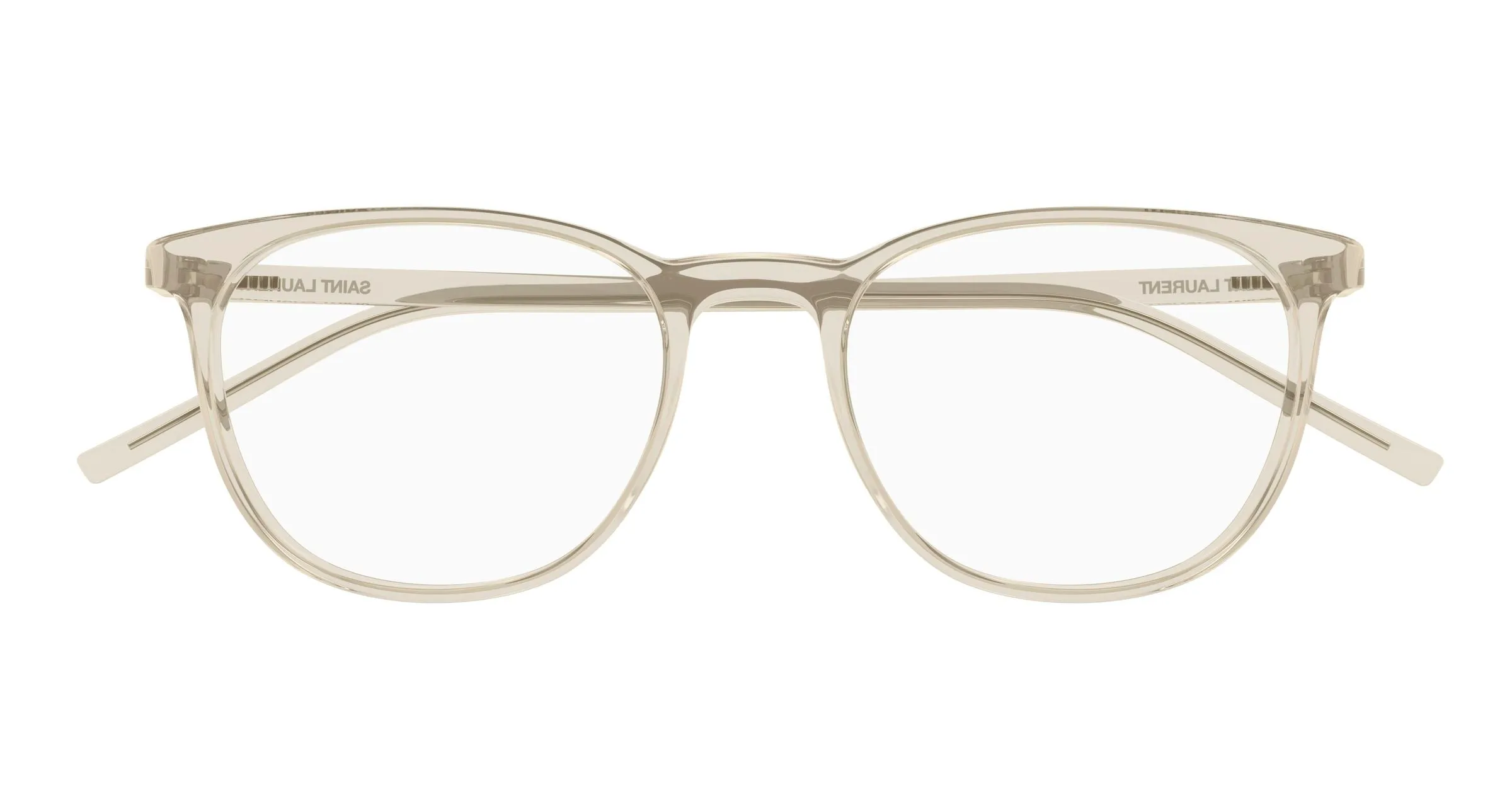 SAINT LAURENT SL 884 004 Montature da vista Bio-iniettato Beige Trasparente Rotonda - immagine 2