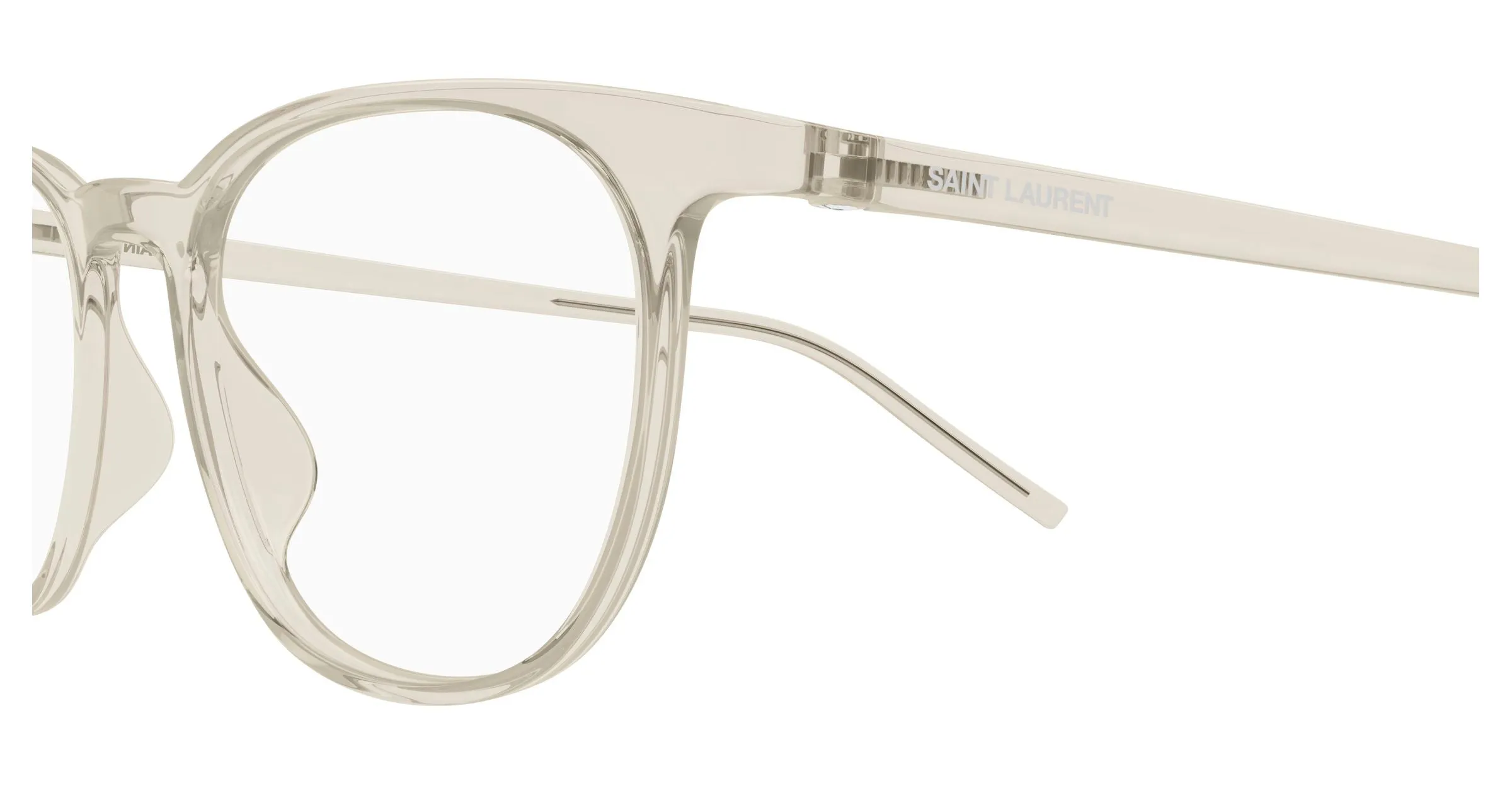 SAINT LAURENT SL 884 004 Montature da vista Bio-iniettato Beige Trasparente Rotonda - immagine 3
