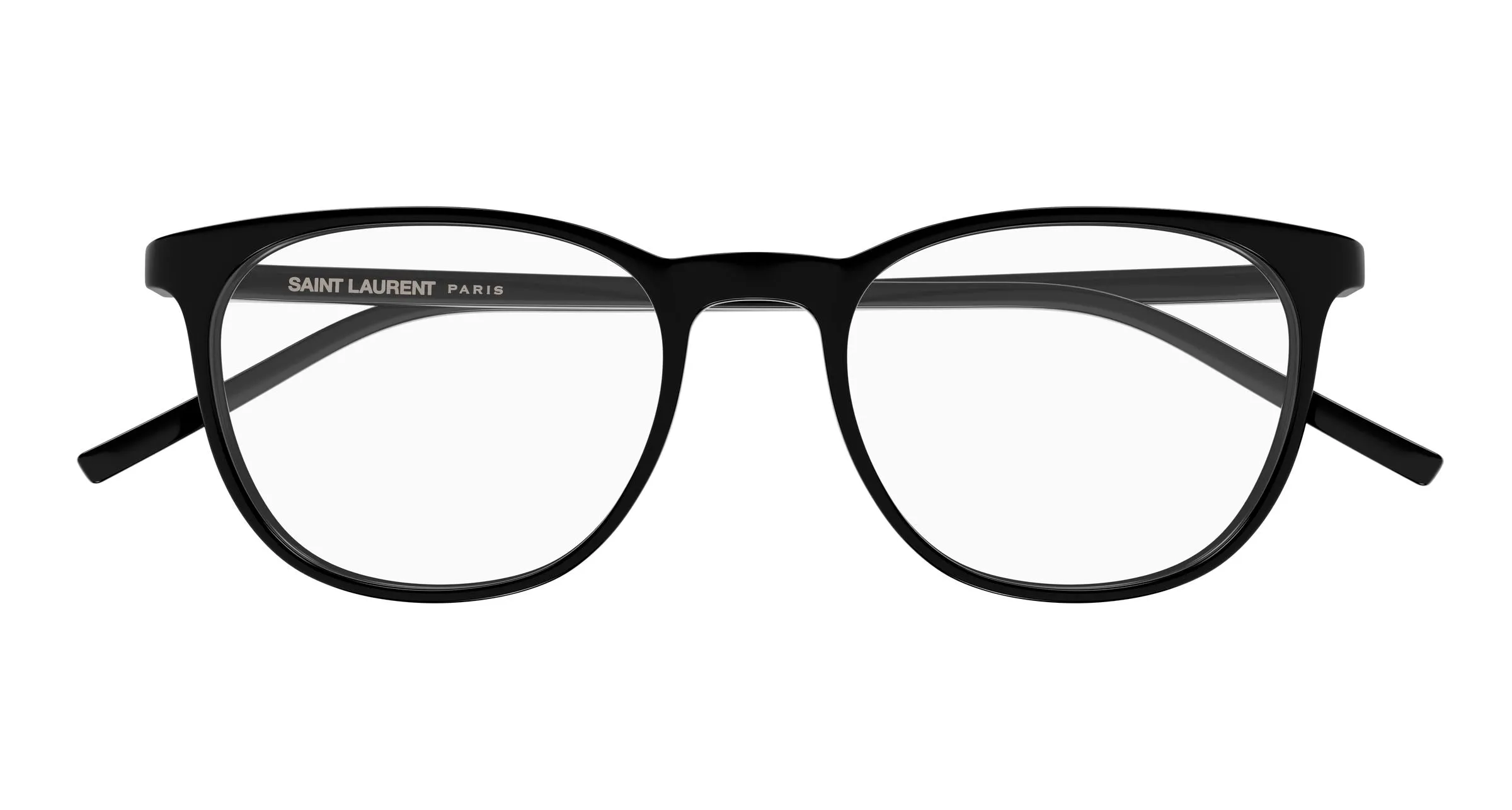 SAINT LAURENT SL 884 001 Montature da vista Bio-iniettato Nero Trasparente Rotonda - immagine 2