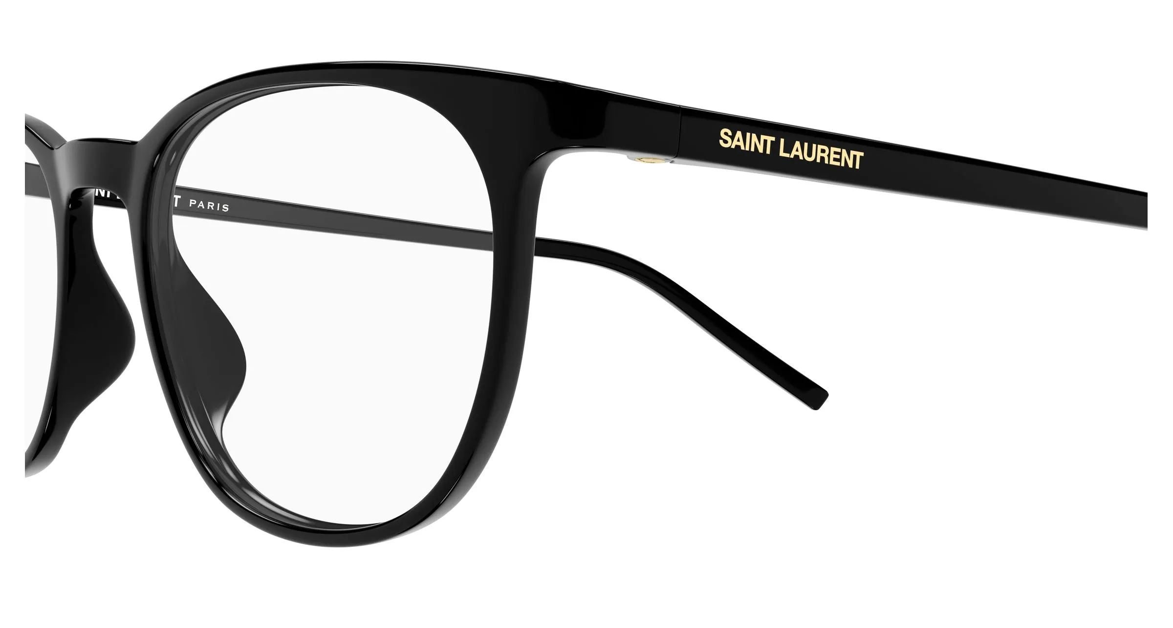 SAINT LAURENT SL 884 001 Montature da vista Bio-iniettato Nero Trasparente Rotonda - immagine 3
