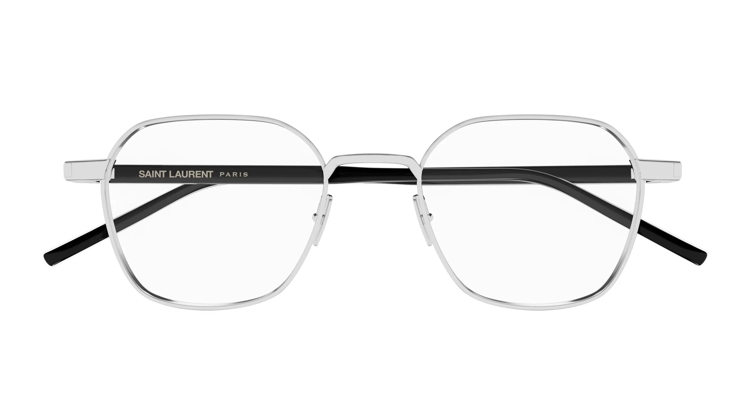 SAINT LAURENT SL 883 005 Montature da vista Metallo Argento Trasparente Rotonda Antiriflesso - immagine 2