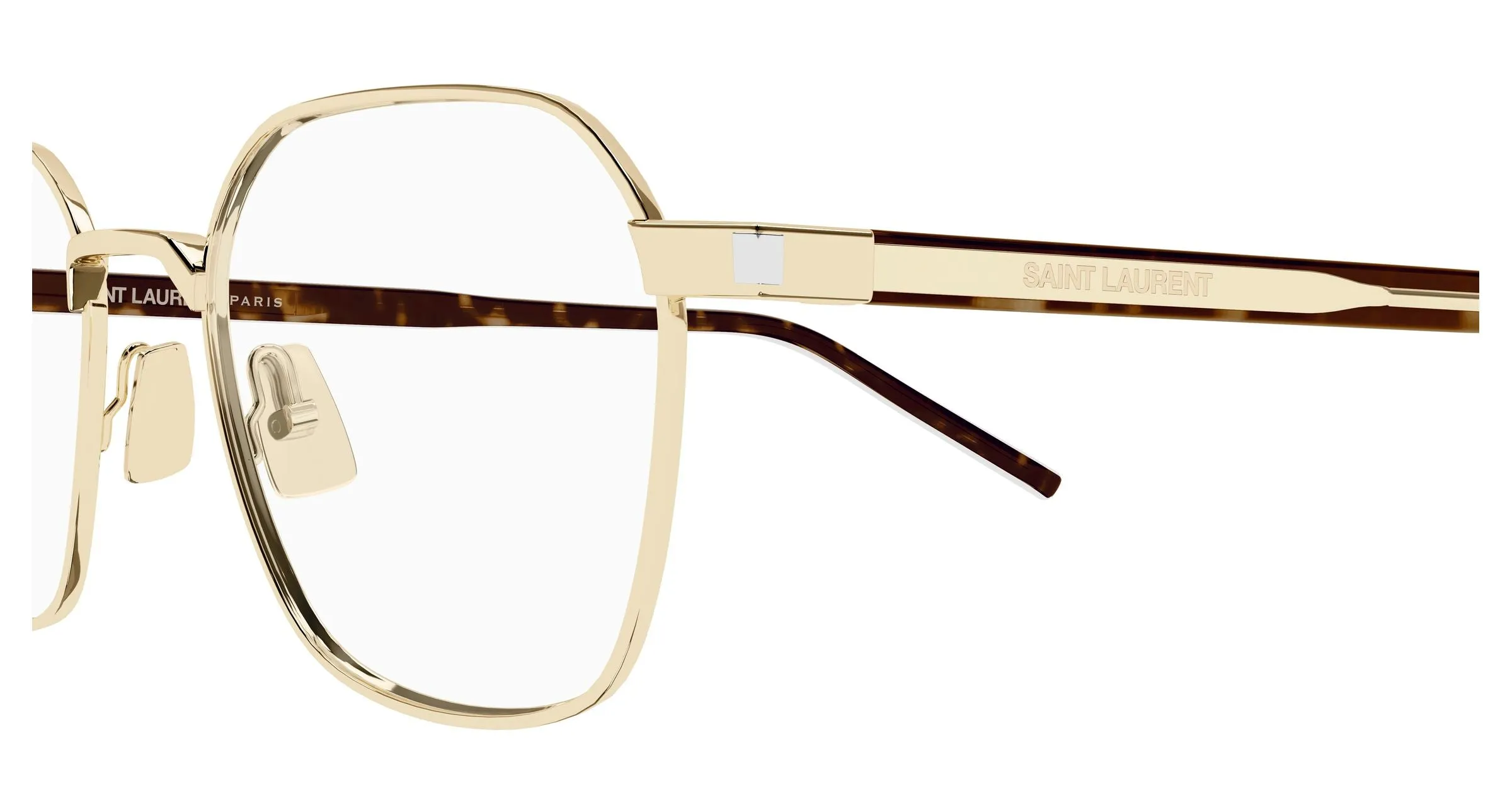 SAINT LAURENT SL 883 003 Montature da vista Metallo Oro Trasparente Rotonda Antiriflesso - immagine 3