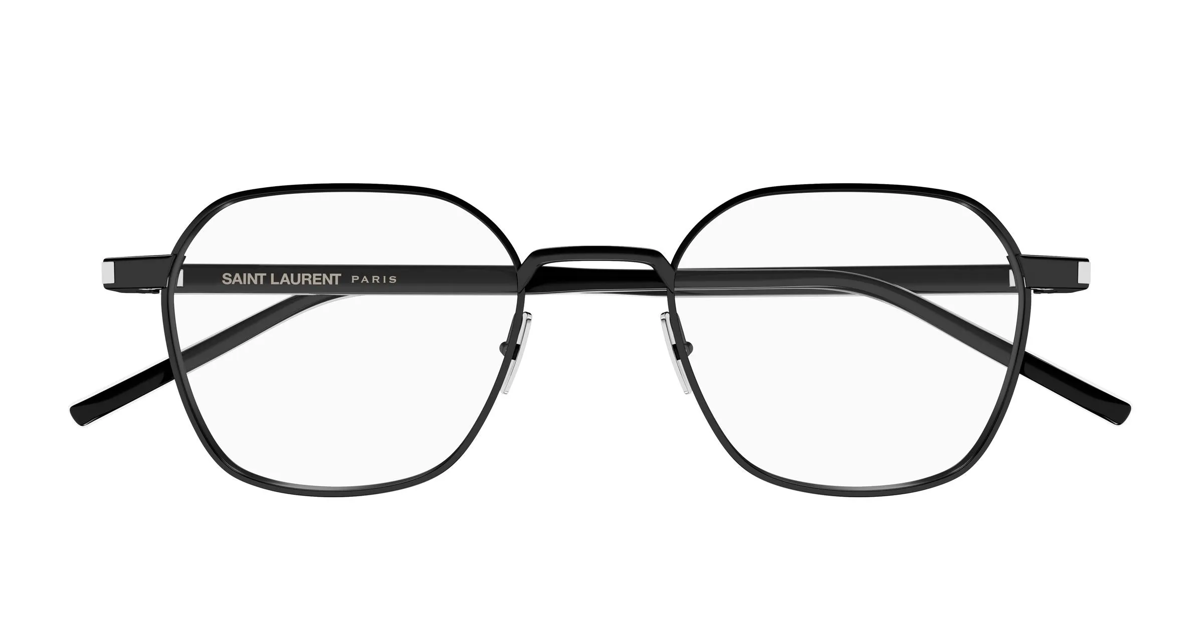 SAINT LAURENT SL 883 001 Montature da vista Metallo Nero Trasparente Rotonda Antiriflesso - immagine 2