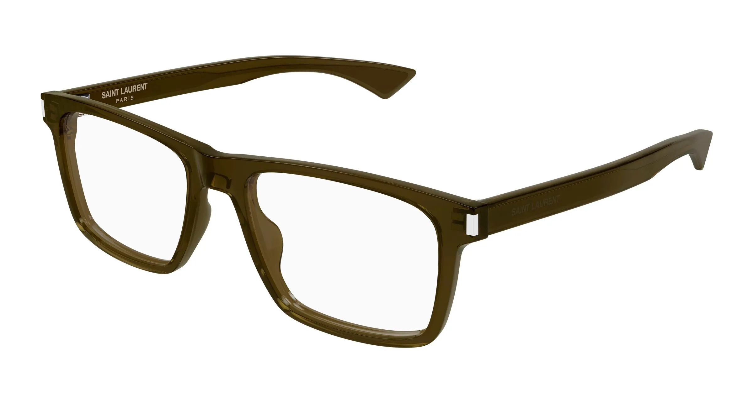 SAINT LAURENT SL 882 009 Montature da vista Acetato Marrone Trasparente Squadrata Antiriflesso - immagine 1