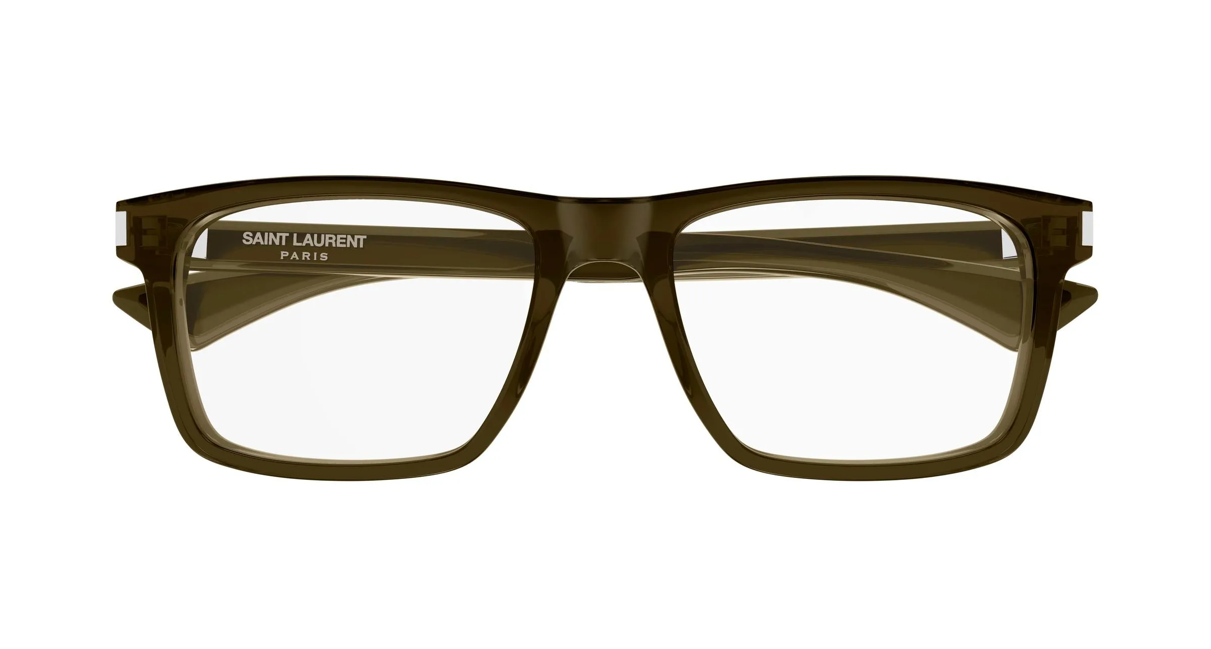 SAINT LAURENT SL 882 009 Montature da vista Acetato Marrone Trasparente Squadrata Antiriflesso - immagine 2
