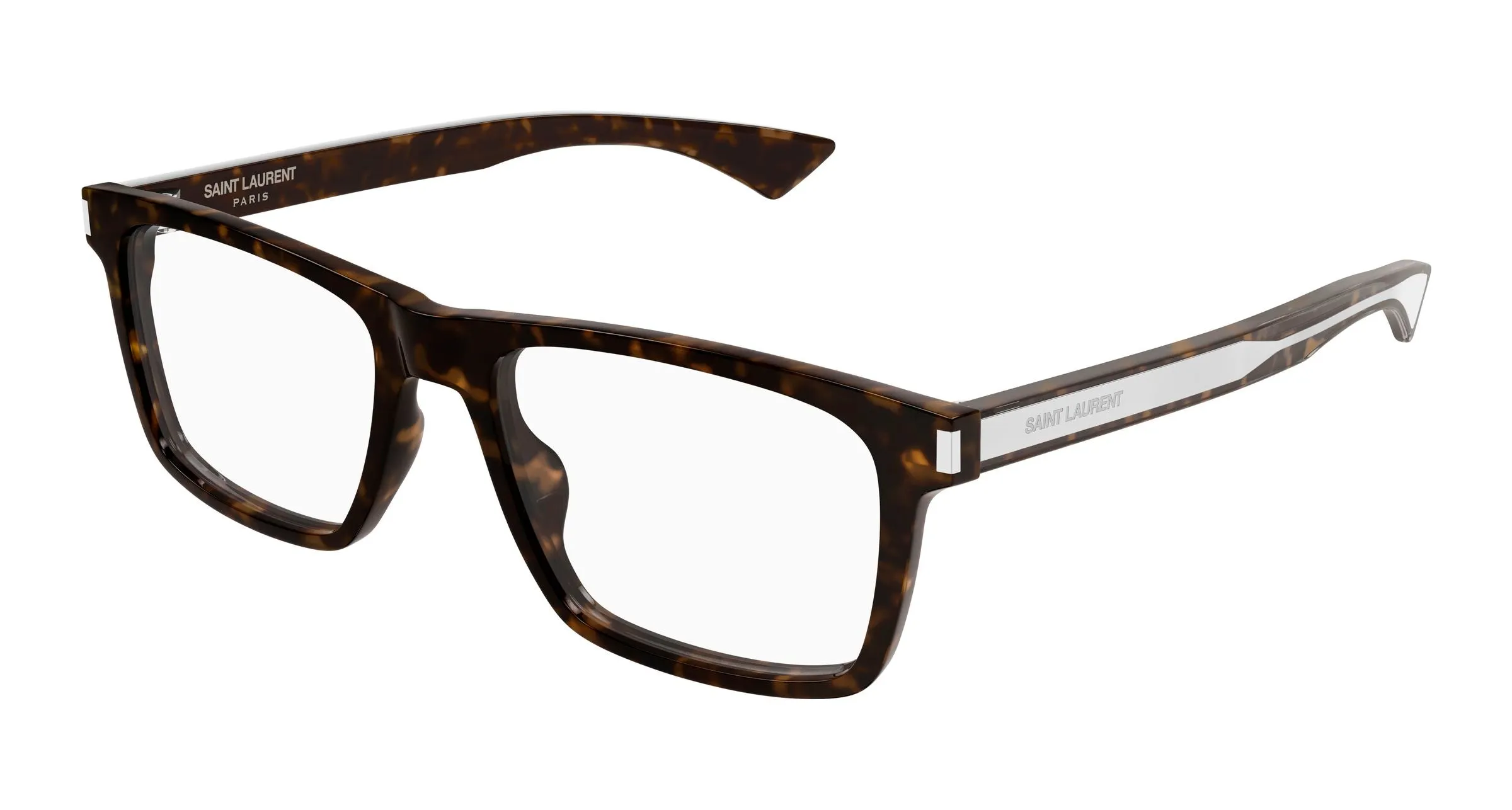 SAINT LAURENT SL 882 007 Montature da vista Acetato Havana Trasparente Squadrata Antiriflesso - immagine 1