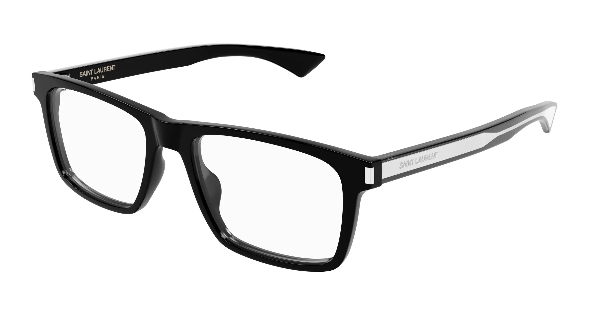 SAINT LAURENT SL 882 006 Montature da vista Acetato Nero Trasparente Squadrata Antiriflesso - immagine 1