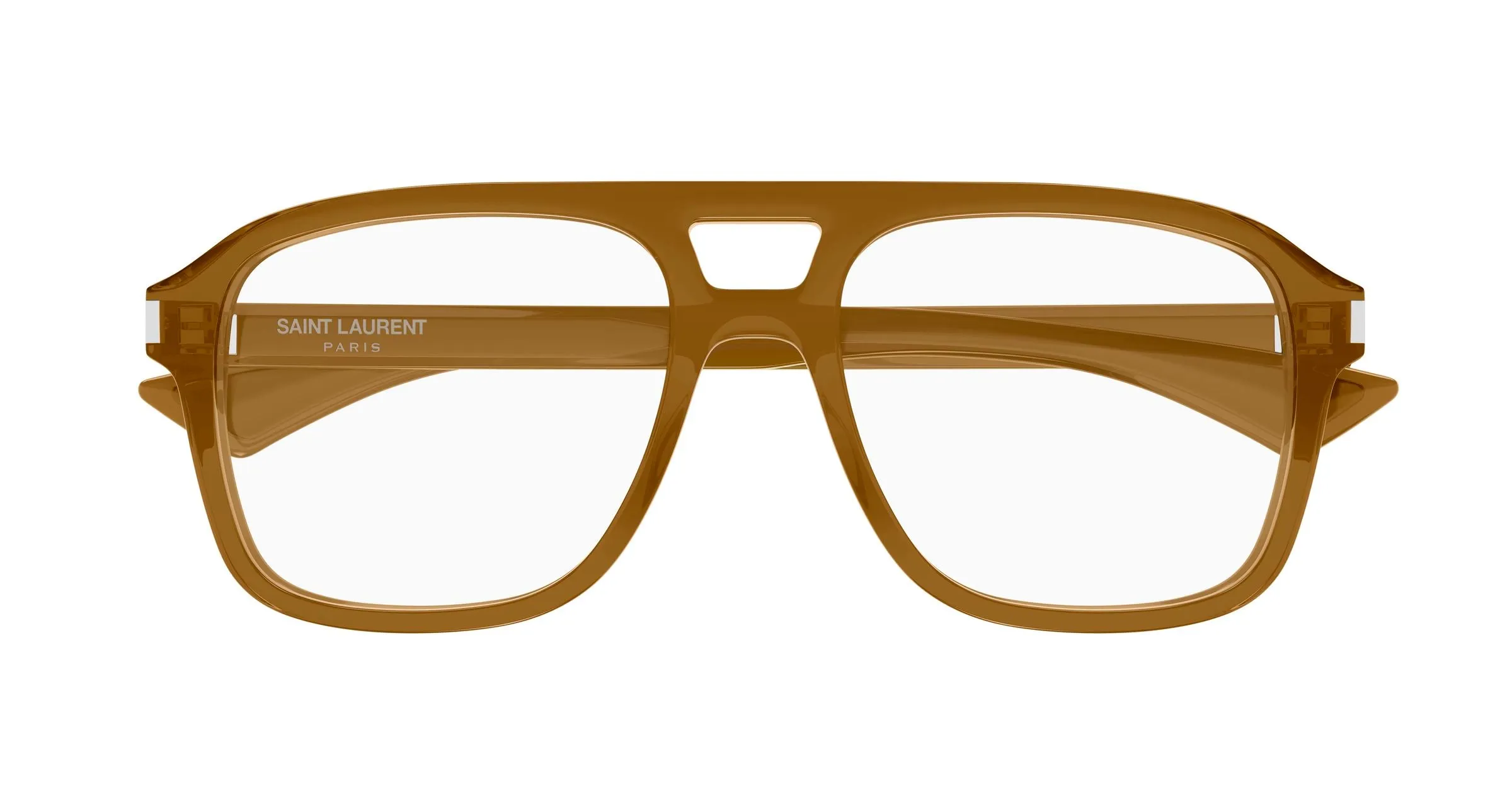 SAINT LAURENT SL 881 OPT 005 Montature da vista Acetato Marrone Trasparente Squadrata Antiriflesso - immagine 2