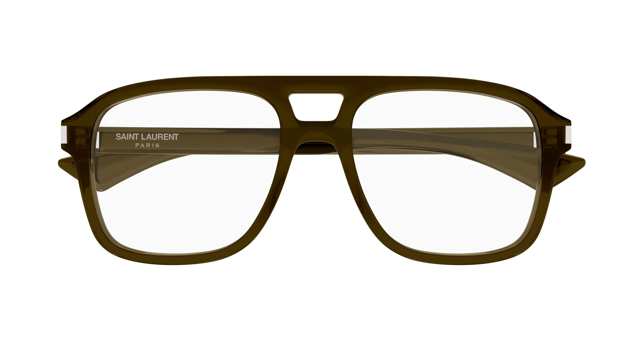 SAINT LAURENT SL 881 OPT 004 Montature da vista Acetato Marrone Trasparente Squadrata Antiriflesso - immagine 2