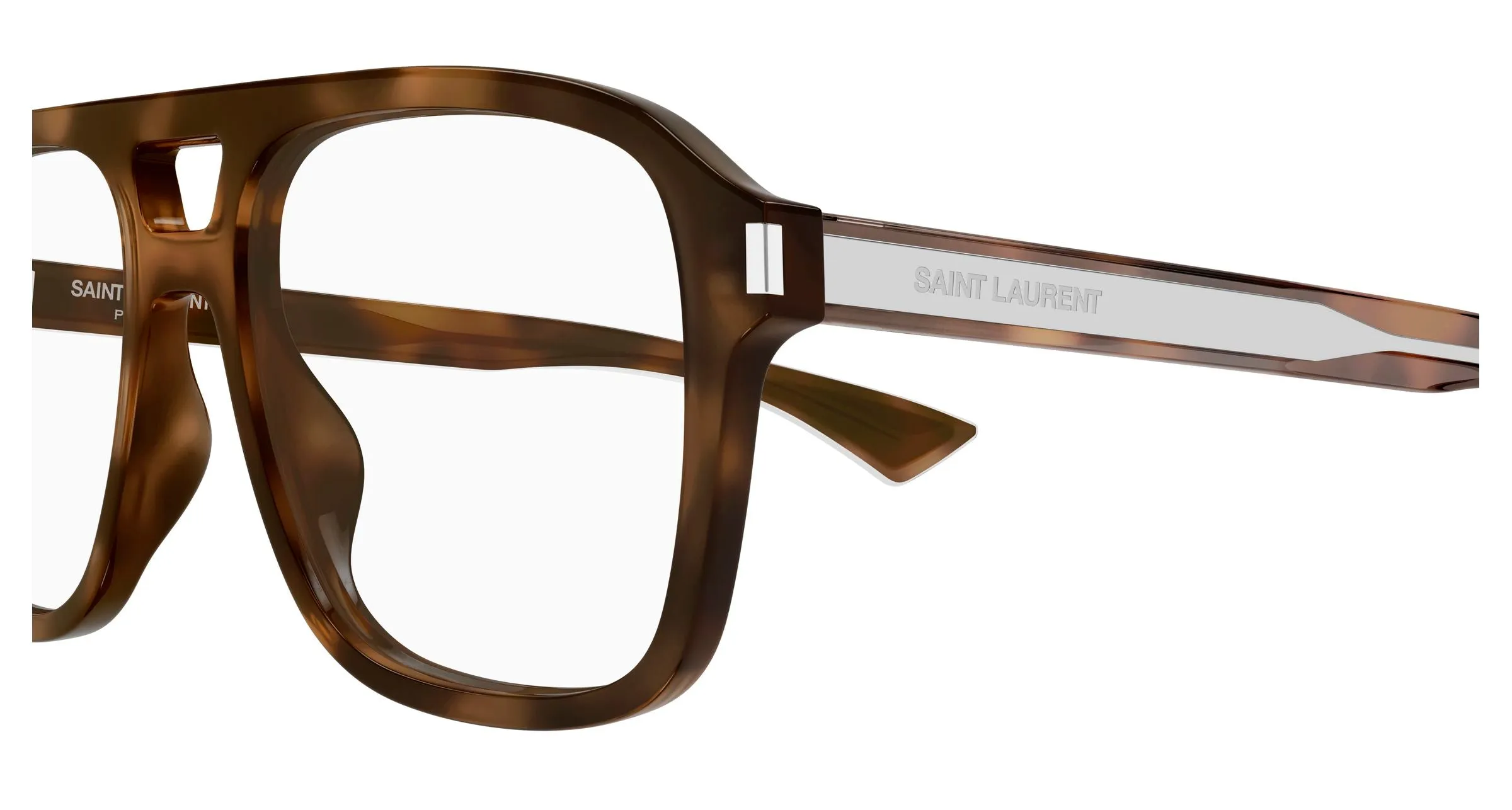 SAINT LAURENT SL 881 OPT 003 Montature da vista Acetato Havana Trasparente Squadrata Antiriflesso - immagine 3