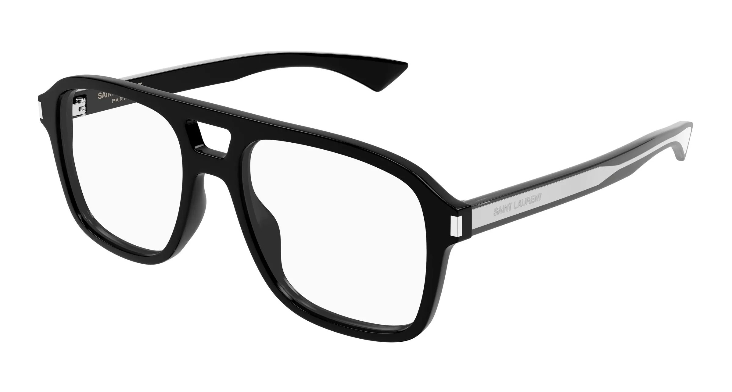 SAINT LAURENT SL 881 OPT 001 Montature da vista Acetato Nero Trasparente Squadrata Antiriflesso - immagine 1