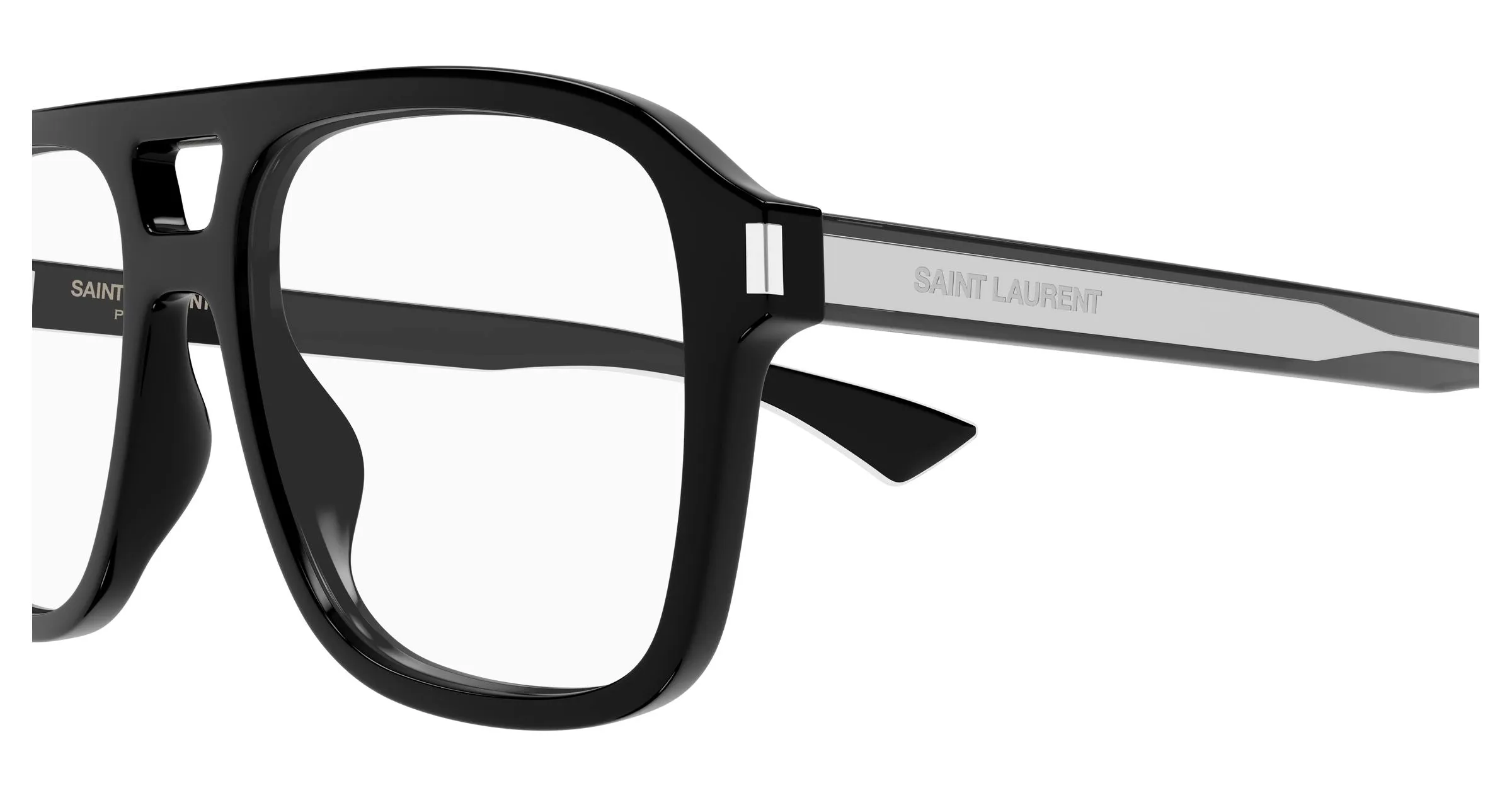 SAINT LAURENT SL 881 OPT 001 Montature da vista Acetato Nero Trasparente Squadrata Antiriflesso - immagine 3