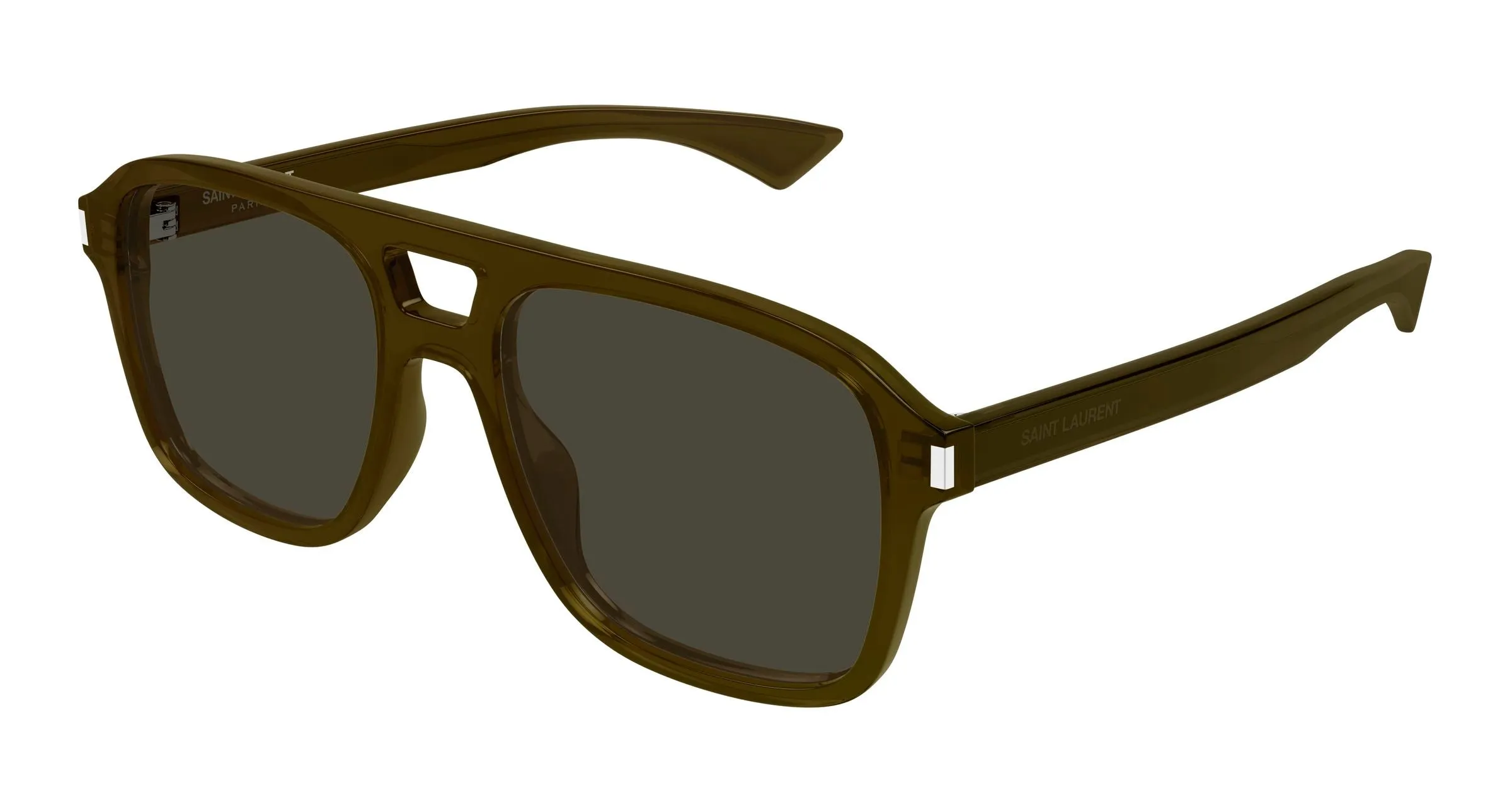 SAINT LAURENT SL 881 004 Occhiali da sole Acetato Marrone Grigio Pilot - immagine 1
