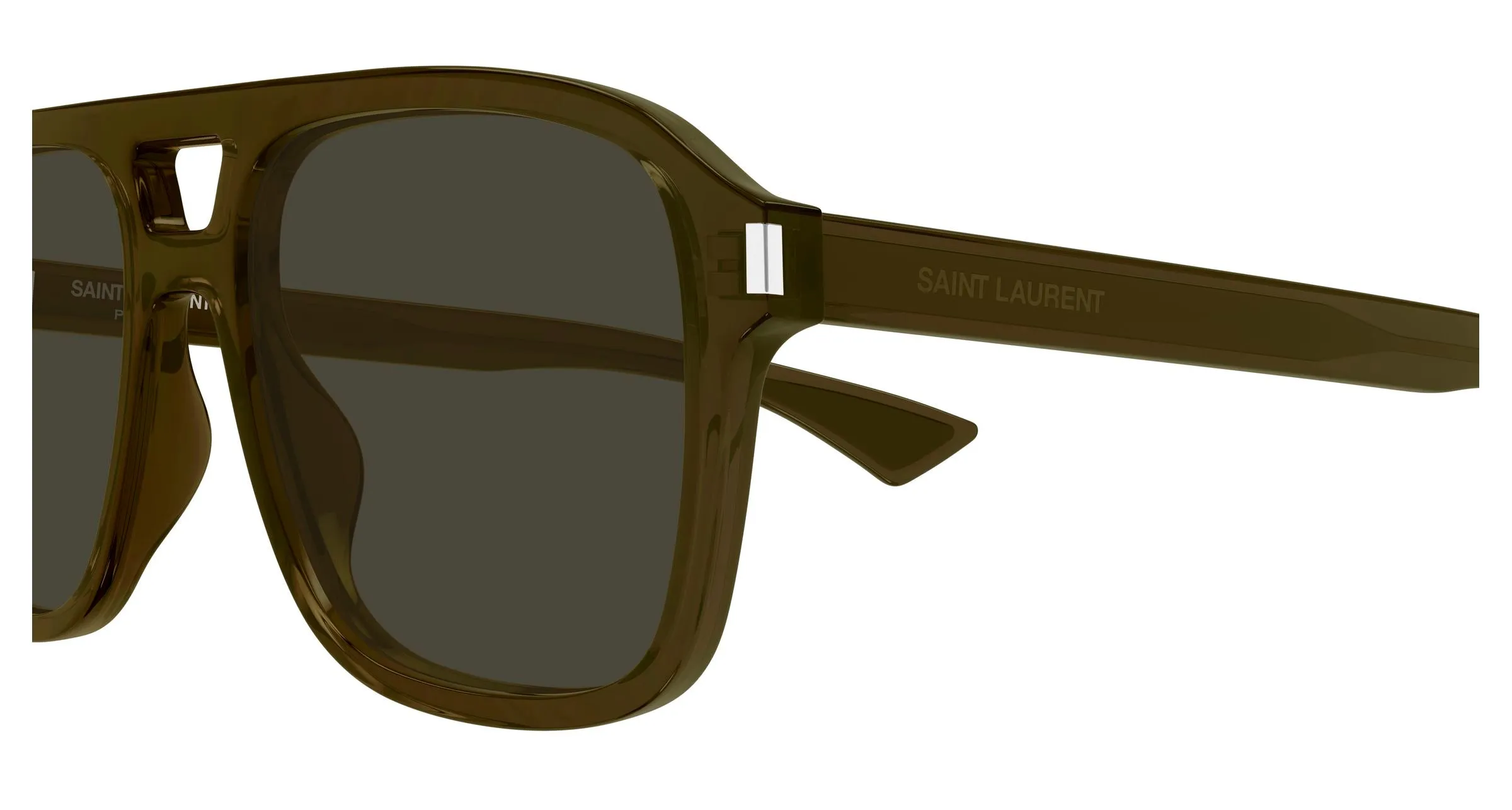 SAINT LAURENT SL 881 004 Occhiali da sole Acetato Marrone Grigio Pilot - immagine 3