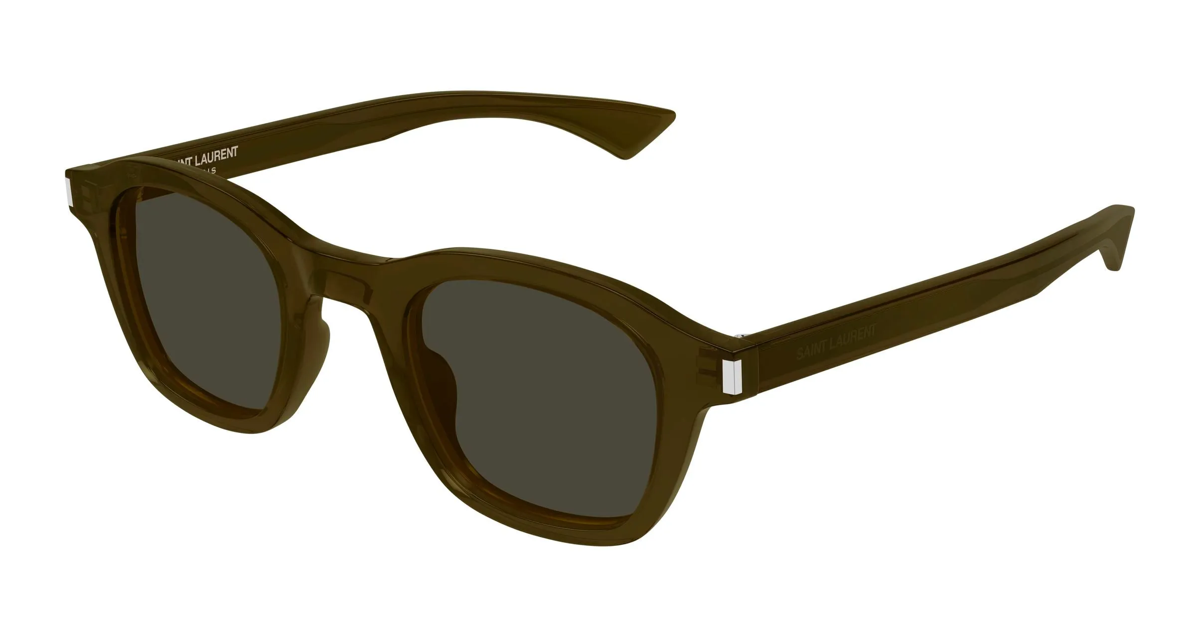 SAINT LAURENT SL 880 004 Occhiali da sole Acetato Marrone Grigio Rotonda - immagine 1