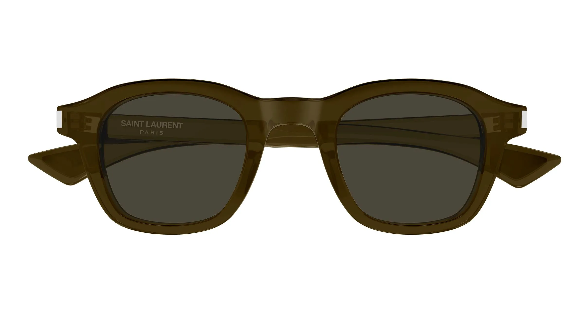 SAINT LAURENT SL 880 004 Occhiali da sole Acetato Marrone Grigio Rotonda - immagine 2