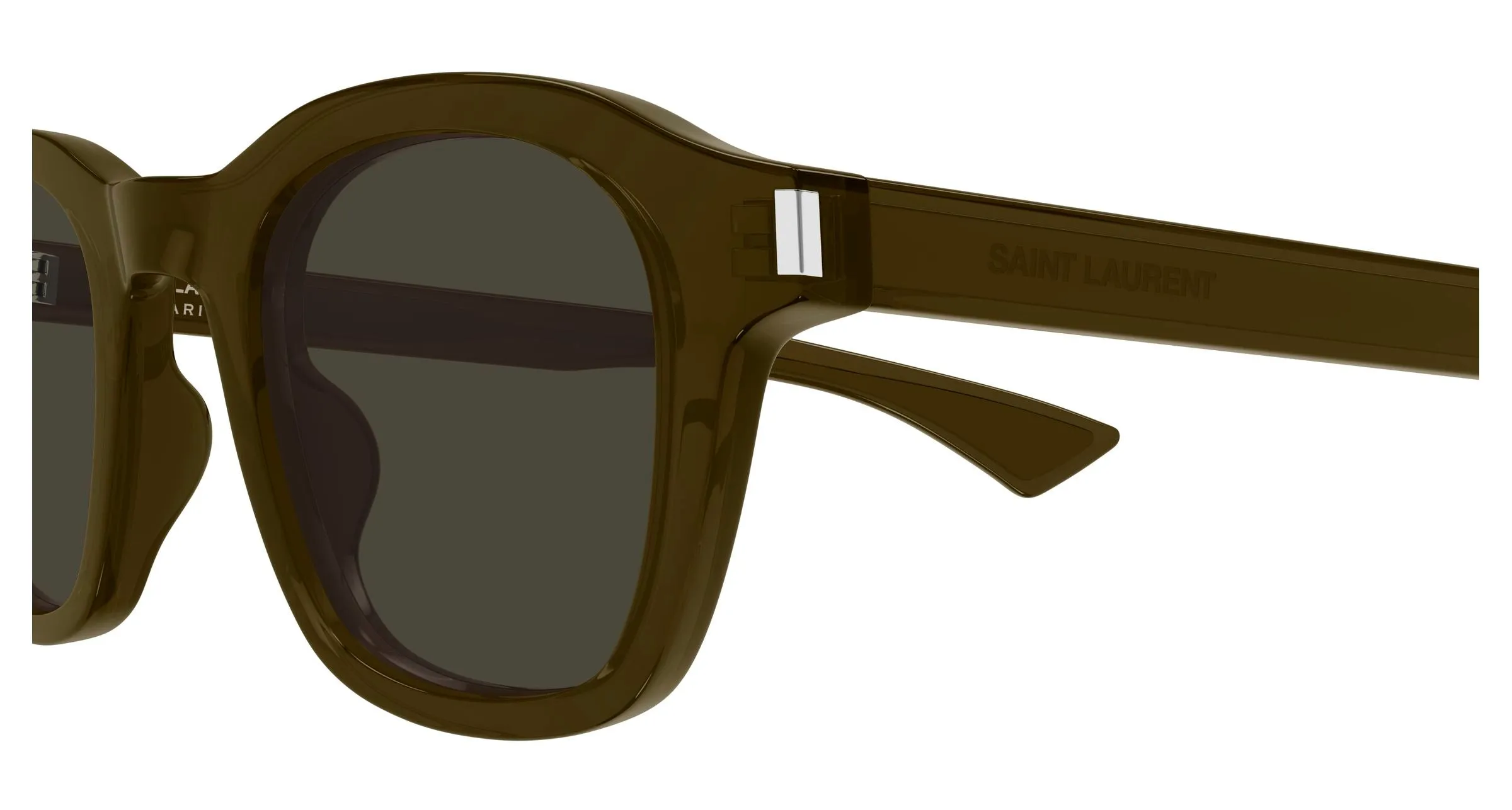 SAINT LAURENT SL 880 004 Occhiali da sole Acetato Marrone Grigio Rotonda - immagine 3