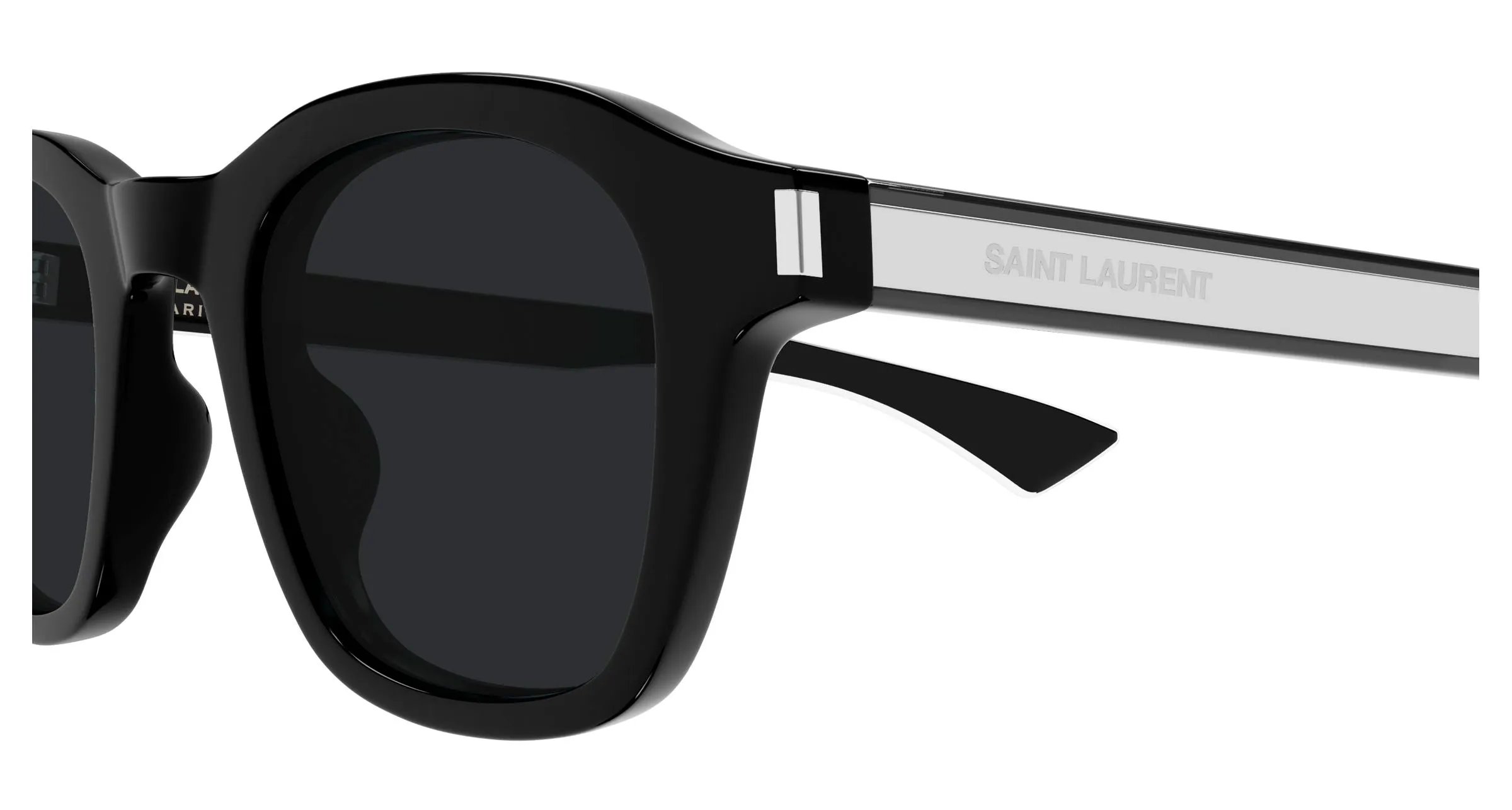 SAINT LAURENT SL 880 001 Occhiali da sole Acetato Nero Nero Rotonda - immagine 3