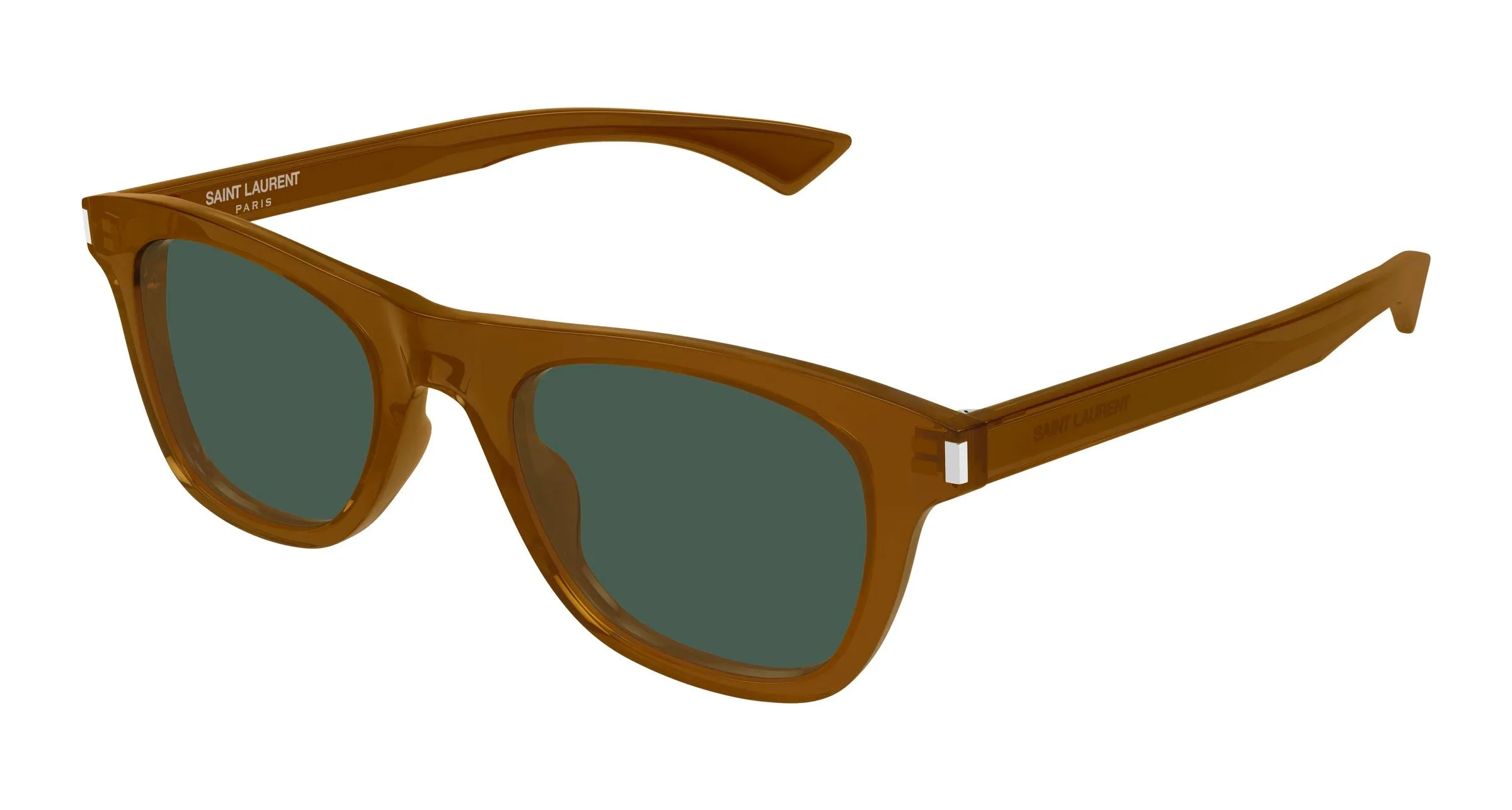SAINT LAURENT SL 879 005 Occhiali da sole Acetato Marrone Verde Squadrata - immagine 1