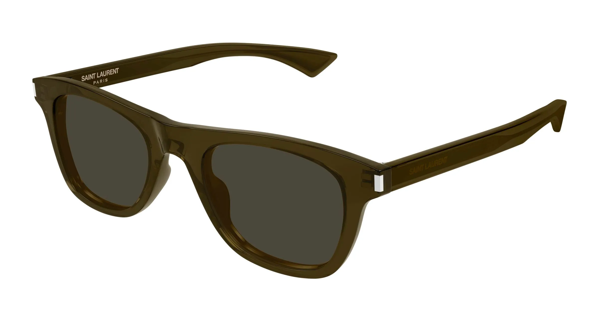 SAINT LAURENT SL 879 004 Occhiali da sole Acetato Marrone Grigio Squadrata - immagine 1