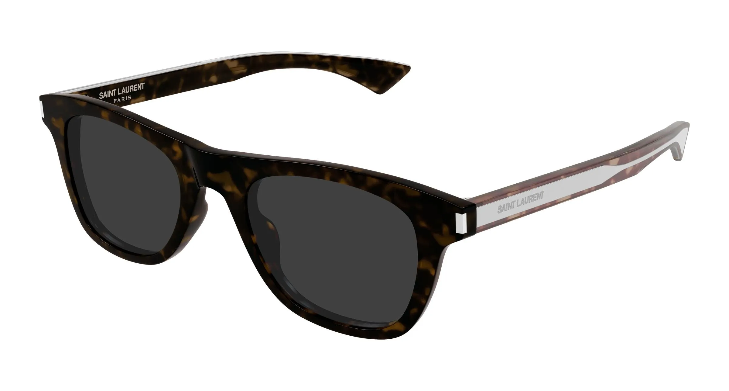 SAINT LAURENT SL 879 002 Occhiali da sole Acetato Havana Grigio Squadrata - immagine 1