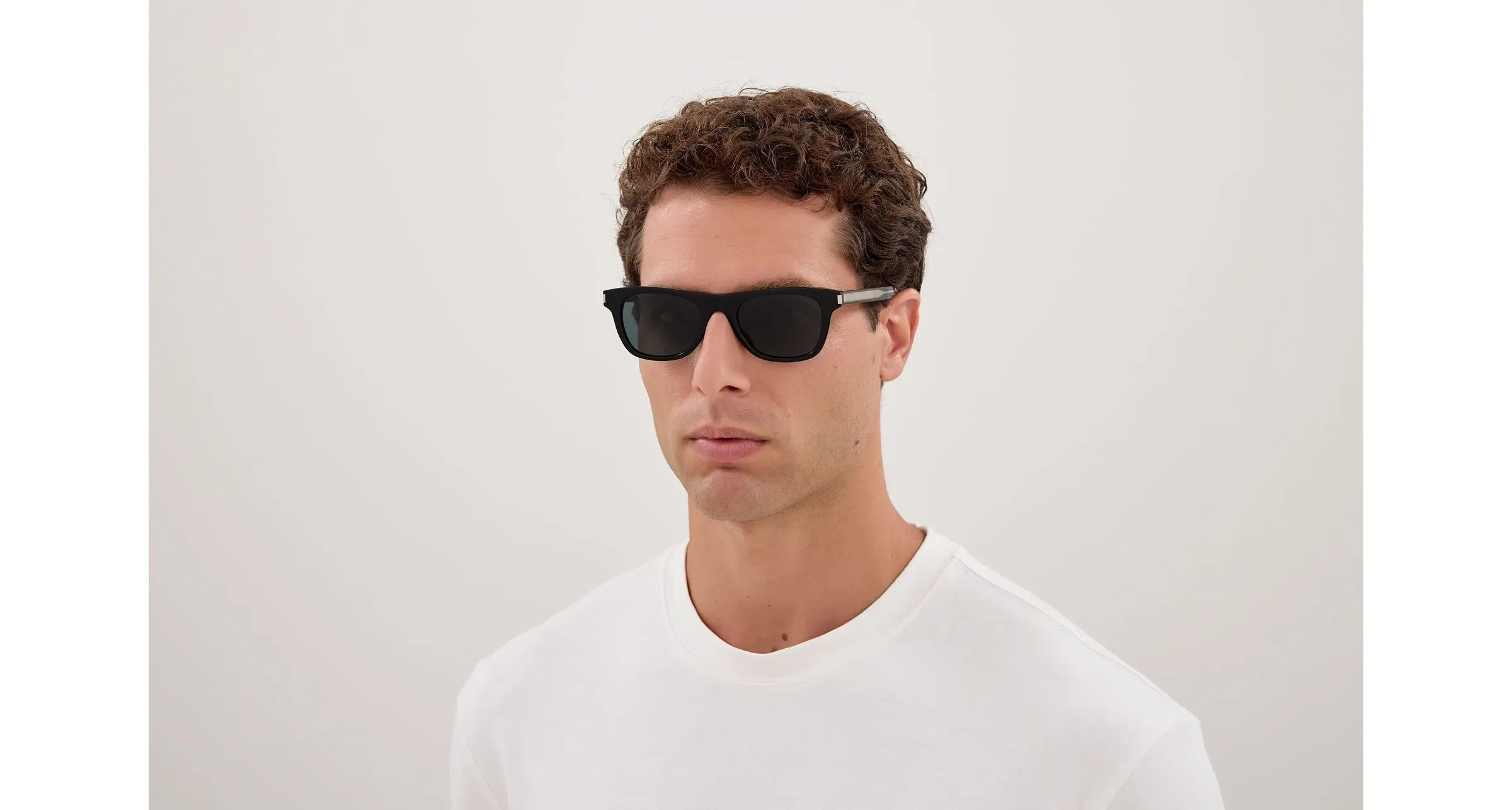 SAINT LAURENT SL 879 001 Occhiali da sole Acetato Nero Nero Squadrata - immagine 4