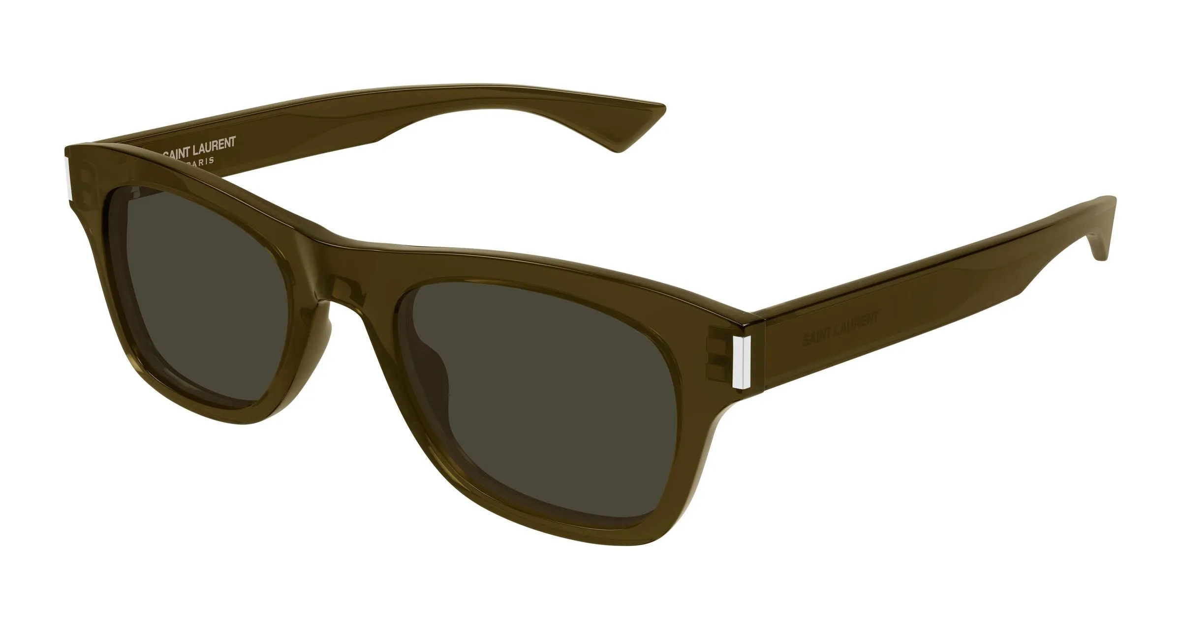 SAINT LAURENT SL 877 004 Occhiali da sole Acetato Marrone Grigio Squadrata - immagine 1