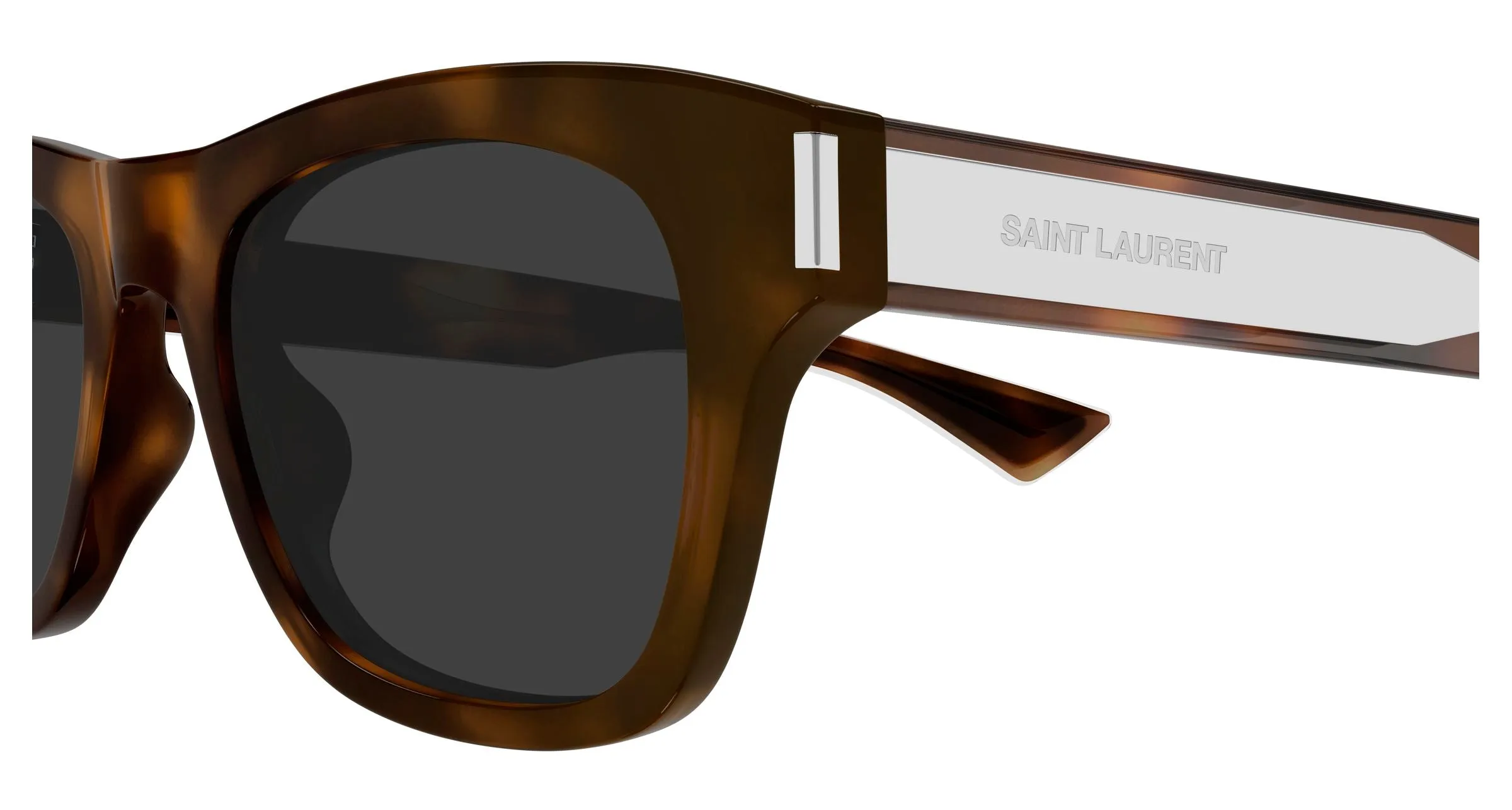 SAINT LAURENT SL 877 003 Occhiali da sole Acetato Havana Grigio Squadrata - immagine 3