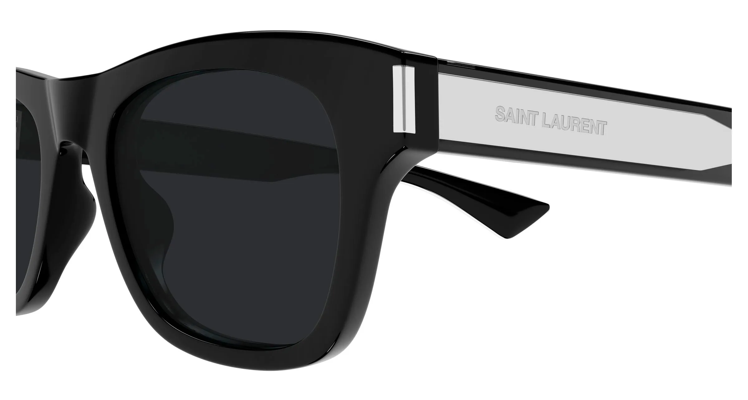 SAINT LAURENT SL 877 001 Occhiali da sole Acetato Nero Nero Squadrata - immagine 3