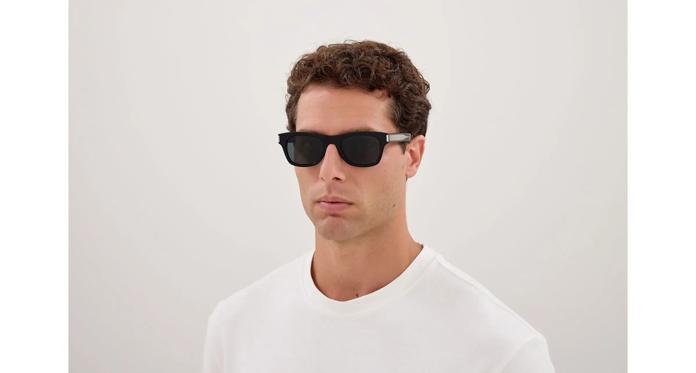 SAINT LAURENT SL 877 001 Occhiali da sole Acetato Nero Nero Squadrata - immagine 4