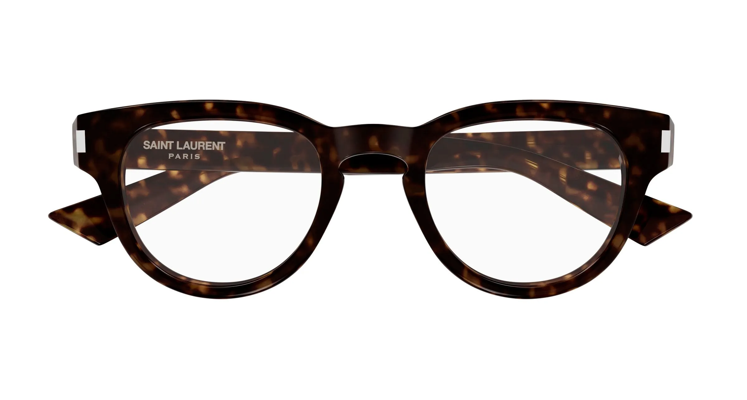SAINT LAURENT SL 876 OPT 002 Montature da vista Acetato Havana Trasparente Rotonda Antiriflesso - immagine 2