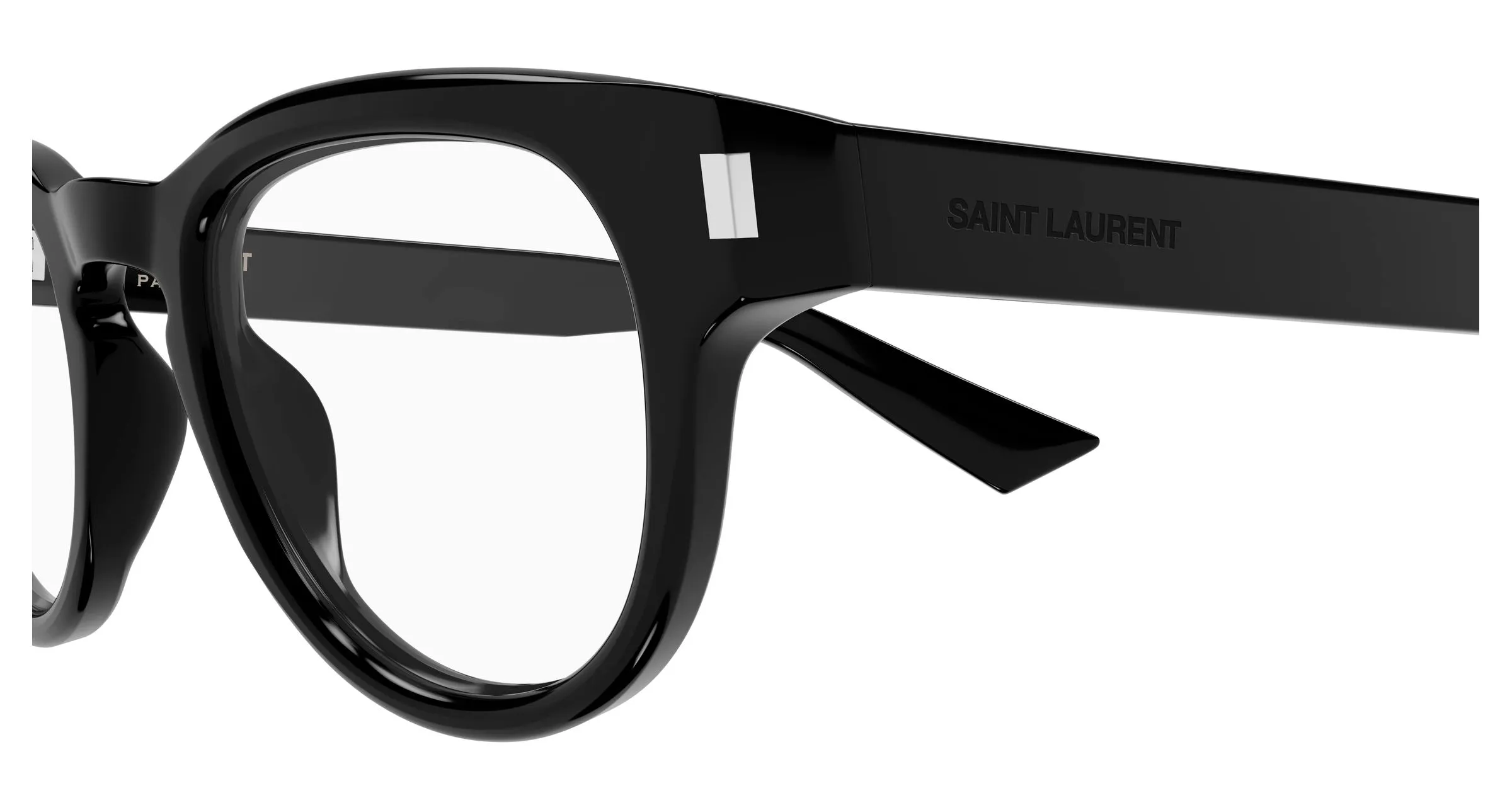 SAINT LAURENT SL 876 OPT 001 Montature da vista Acetato Nero Trasparente Rotonda Antiriflesso - immagine 3