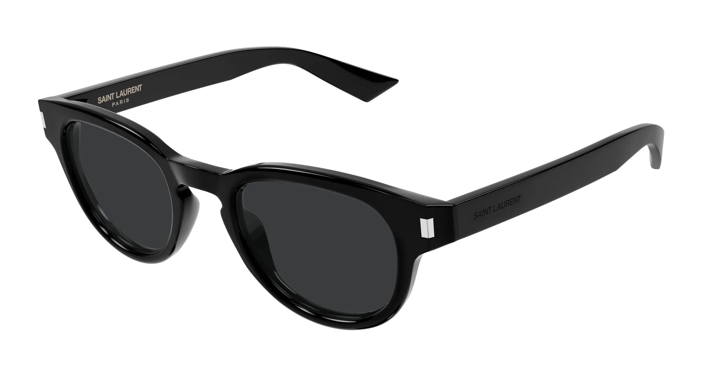 SAINT LAURENT SL 876 001 Occhiali da sole Acetato Nero Nero Rotonda - immagine 1