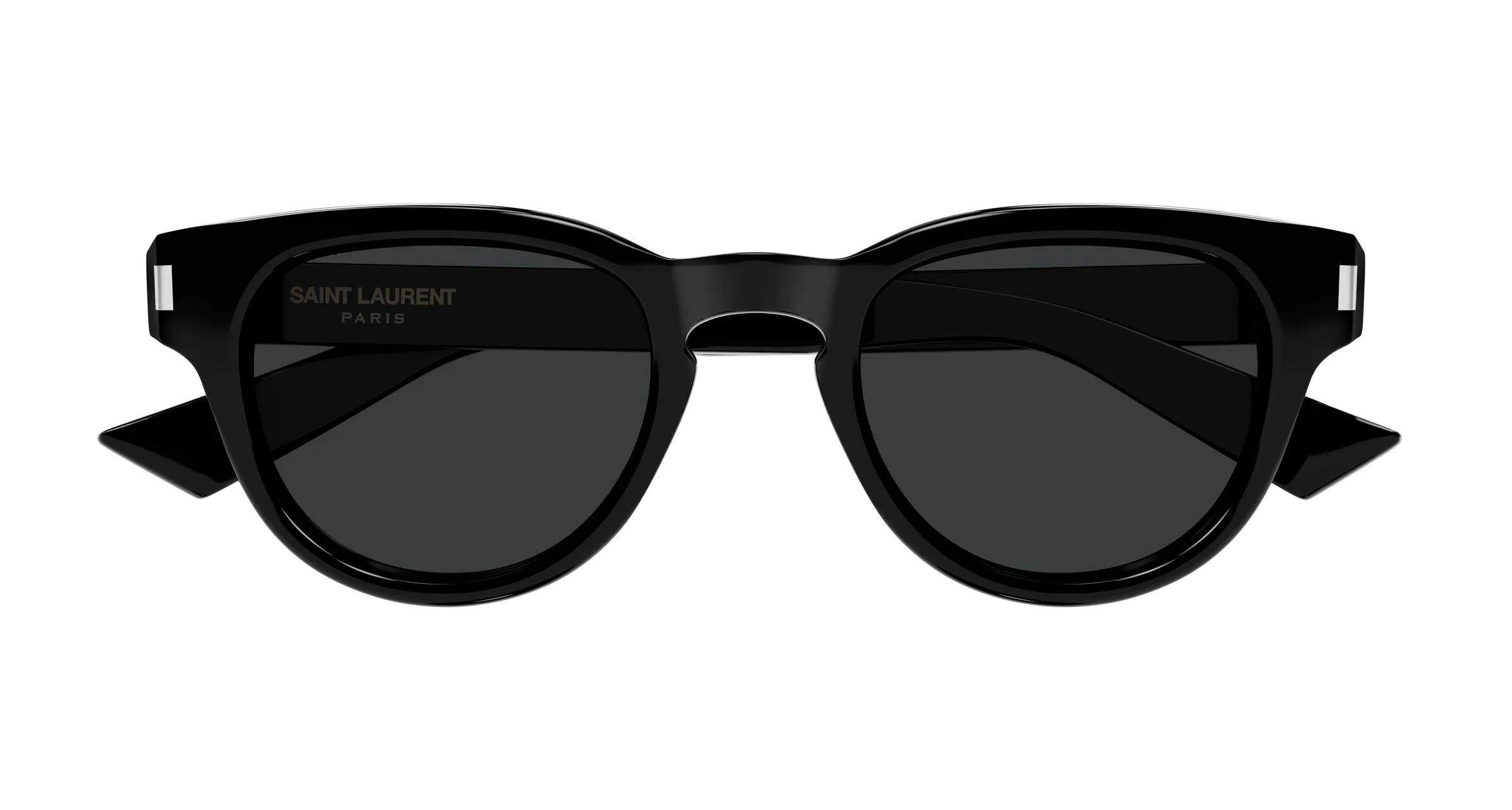 SAINT LAURENT SL 876 001 Occhiali da sole Acetato Nero Nero Rotonda - immagine 2
