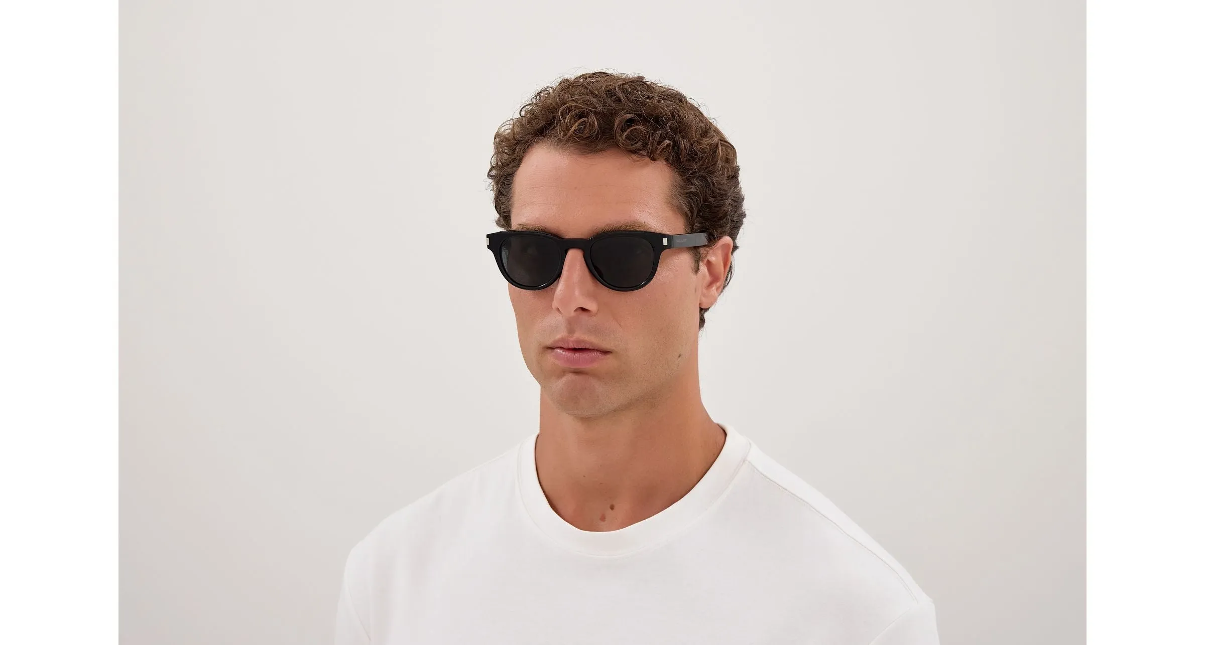 SAINT LAURENT SL 876 001 Occhiali da sole Acetato Nero Nero Rotonda - immagine 4