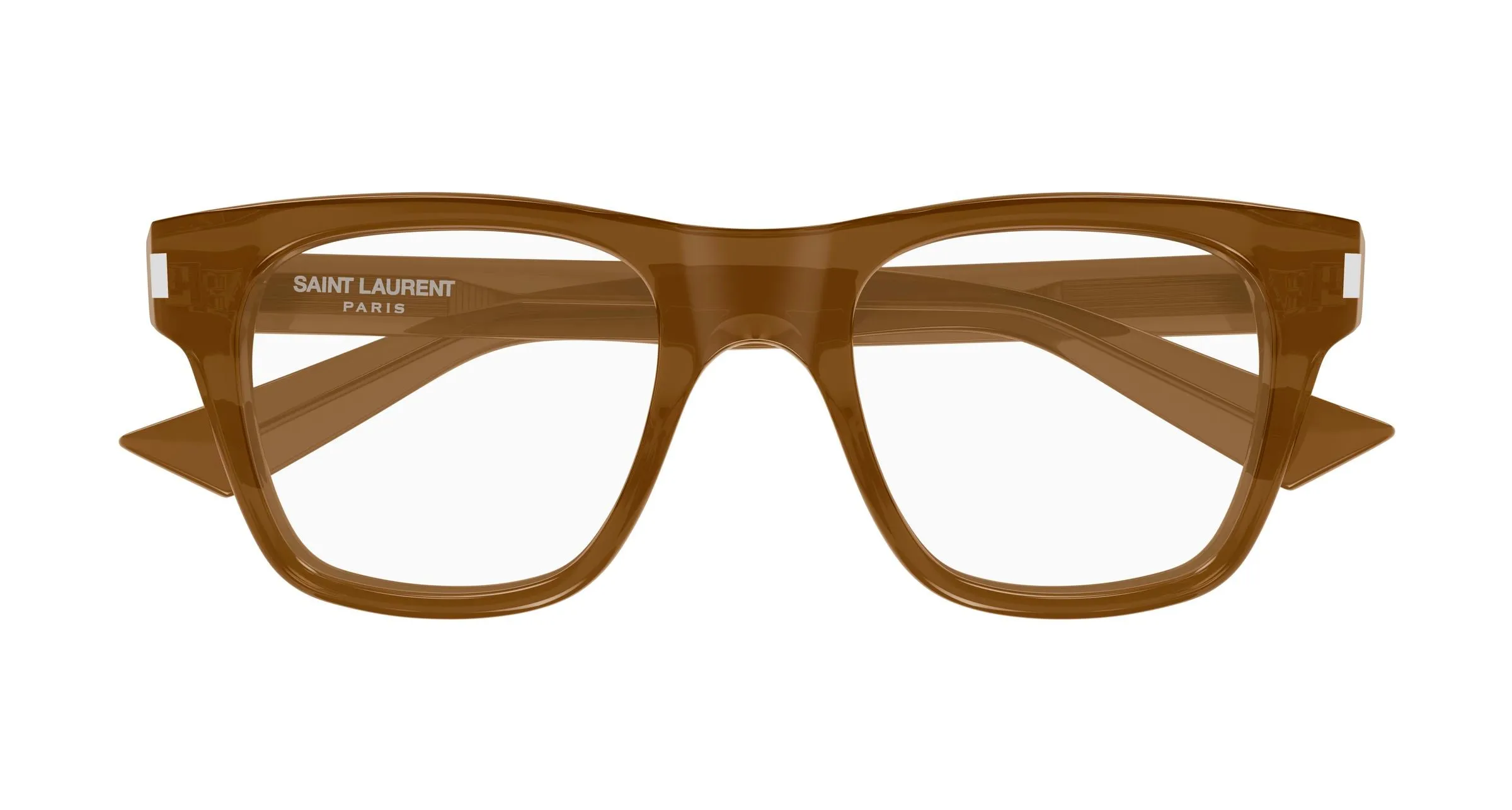SAINT LAURENT SL 875 OPT 006 Montature da vista Acetato Marrone Trasparente Squadrata Antiriflesso - immagine 2