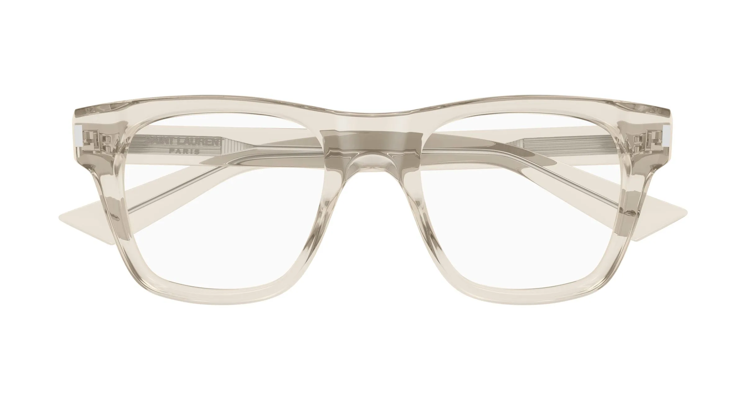SAINT LAURENT SL 875 OPT 004 Montature da vista Acetato Beige Trasparente Squadrata Antiriflesso - immagine 2