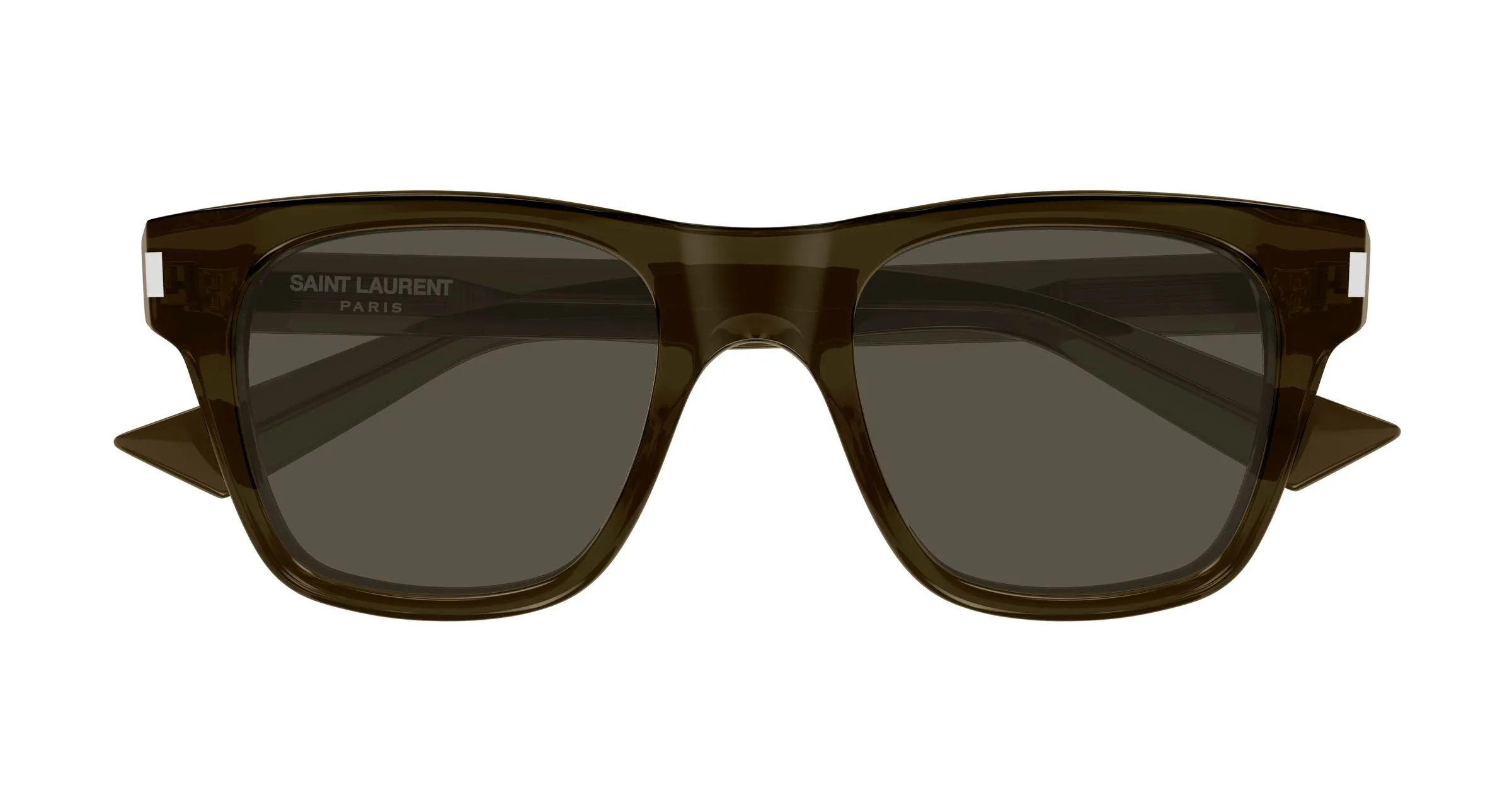 SAINT LAURENT SL 875 004 Occhiali da sole Acetato Marrone Grigio Squadrata - immagine 2