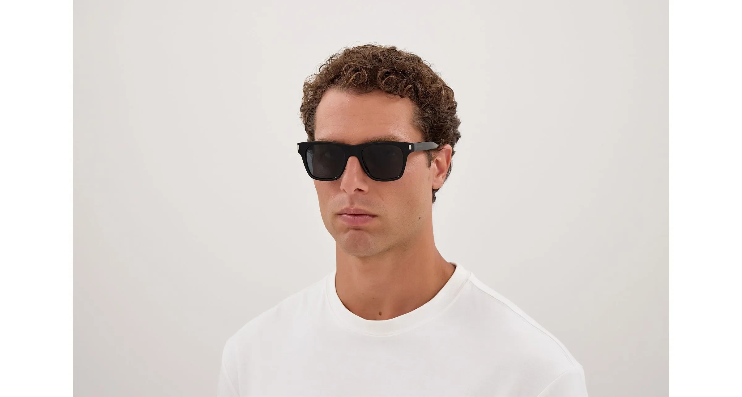 SAINT LAURENT SL 875 001 Occhiali da sole Acetato Nero Nero Squadrata - immagine 4