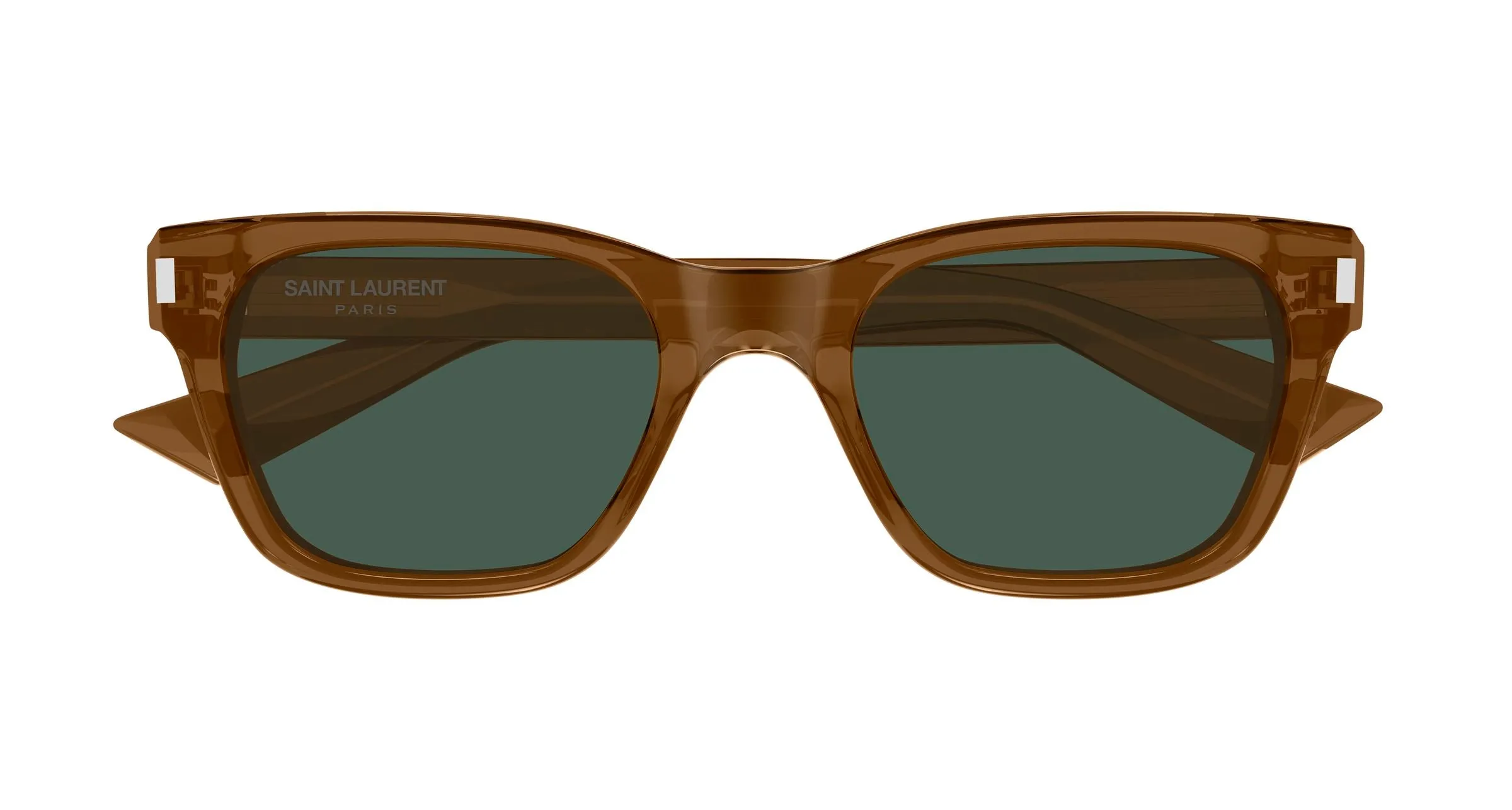 SAINT LAURENT SL 874 005 Occhiali da sole Acetato Marrone Verde Squadrata - immagine 2
